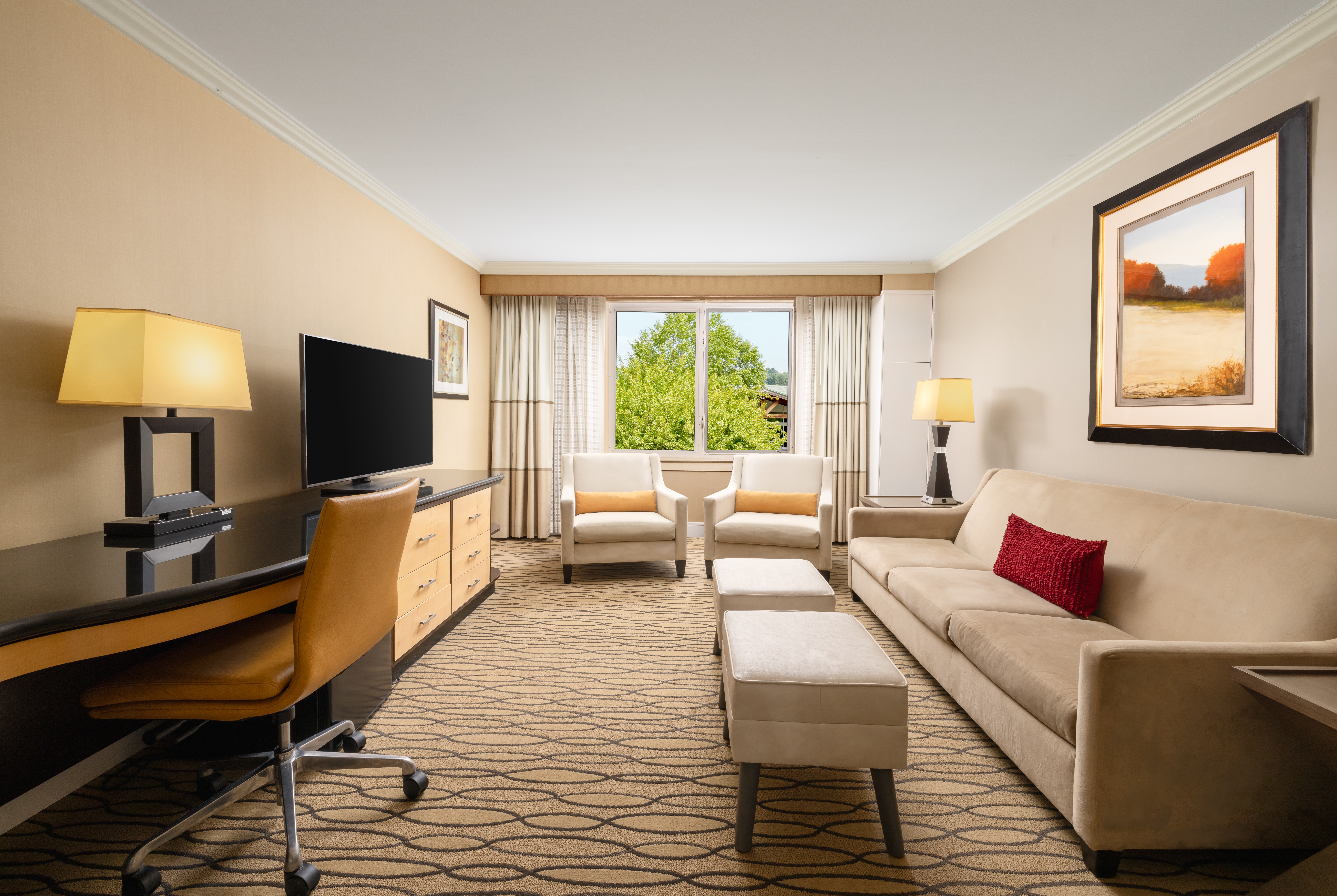 Guest room at the Sleepy Hollow Hotel, a Dolce by Wyndham in Tarrytown, New York