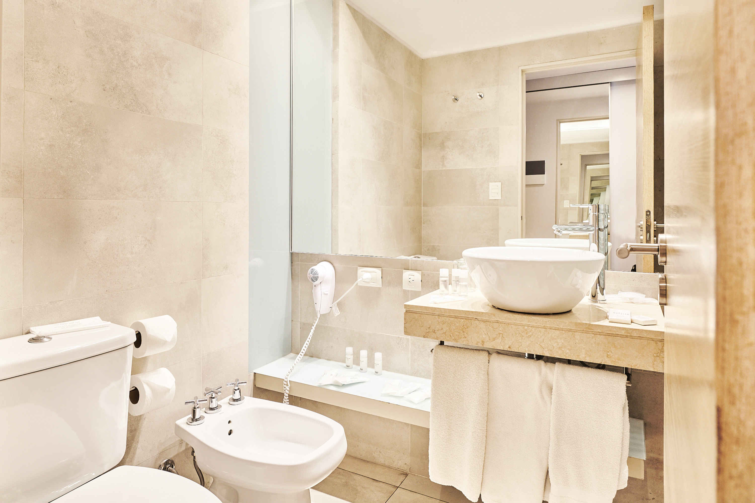 Guest room bath at the Dazzler by Wyndham Rosario in Rosario, Other than US/Canada