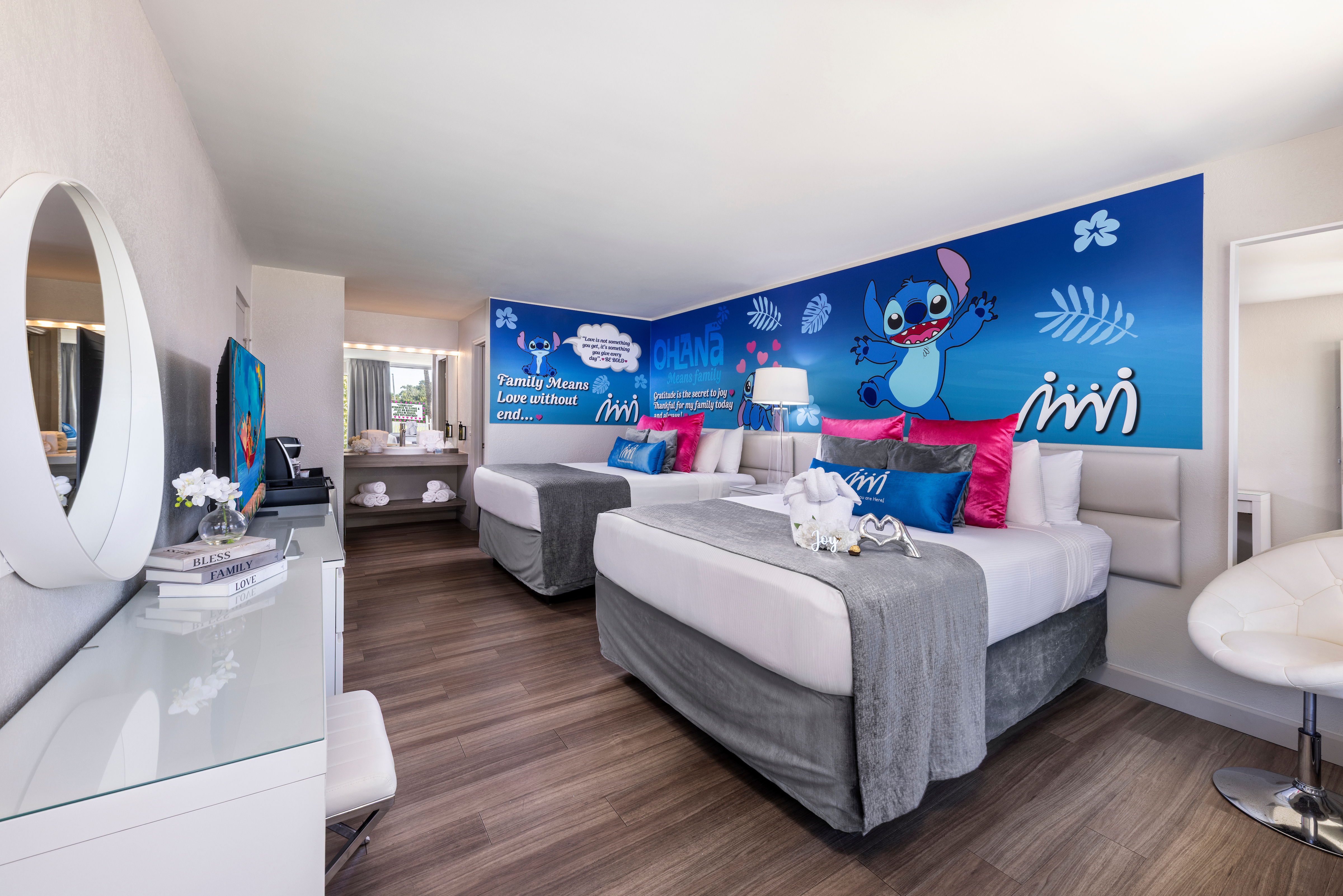 Guest room at the Magic Moment Resort & Kids Club, Dazzler Select by Wyndham in Kissimmee, Florida