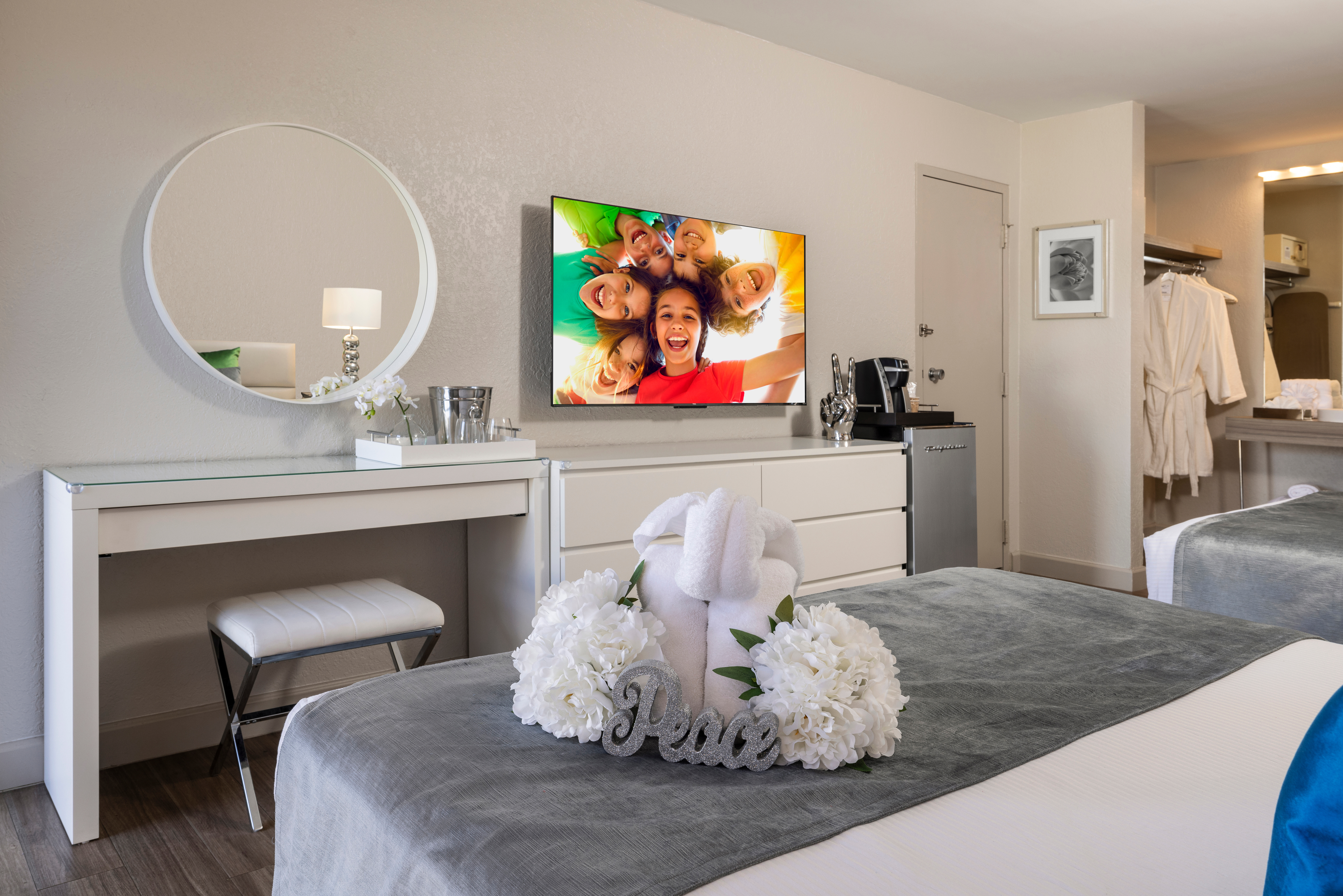 Guest room at the Magic Moment Resort & Kids Club, Dazzler Select by Wyndham in Kissimmee, Florida
