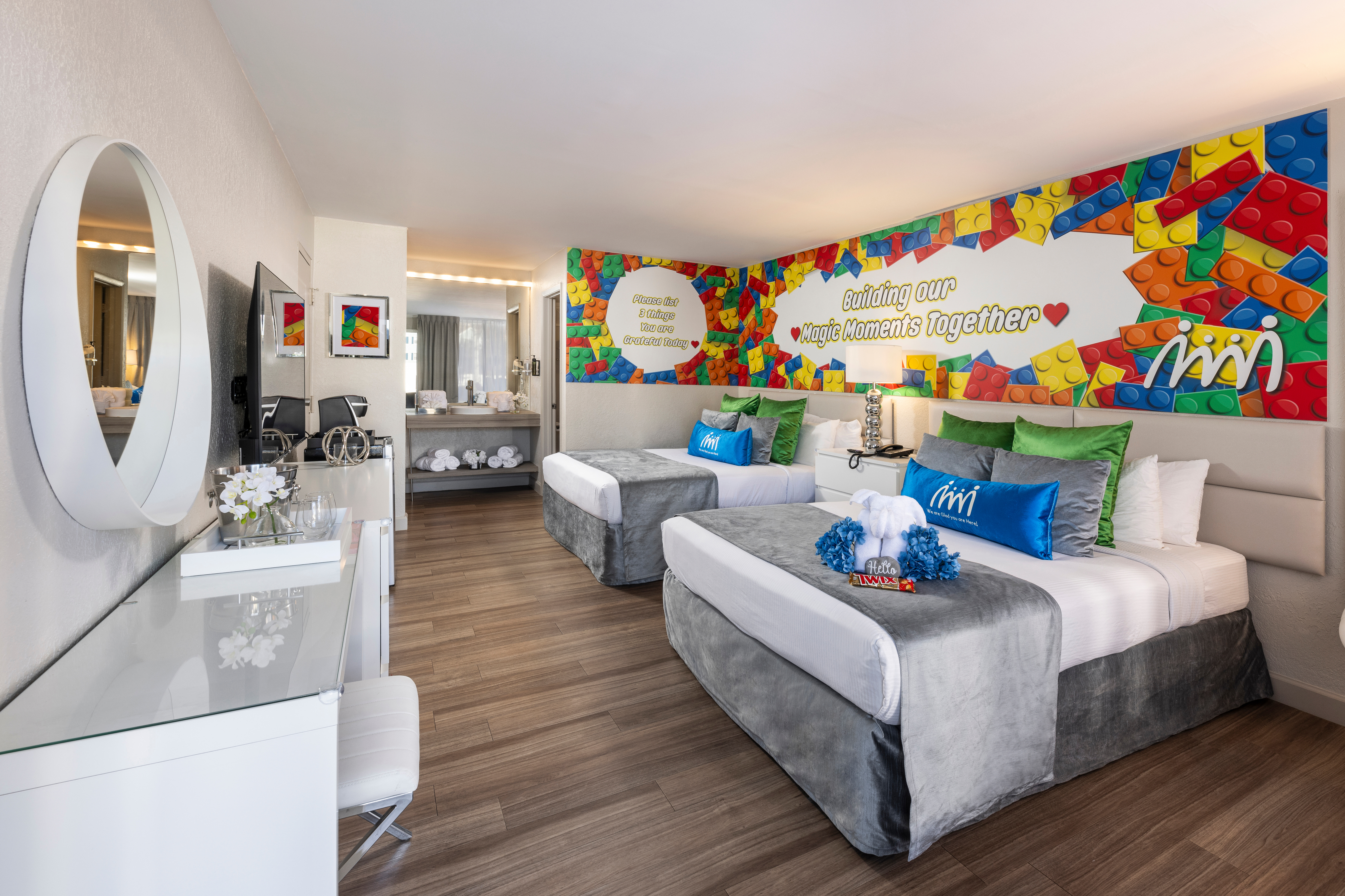 Guest room at the Magic Moment Resort & Kids Club, Dazzler Select by Wyndham in Kissimmee, Florida