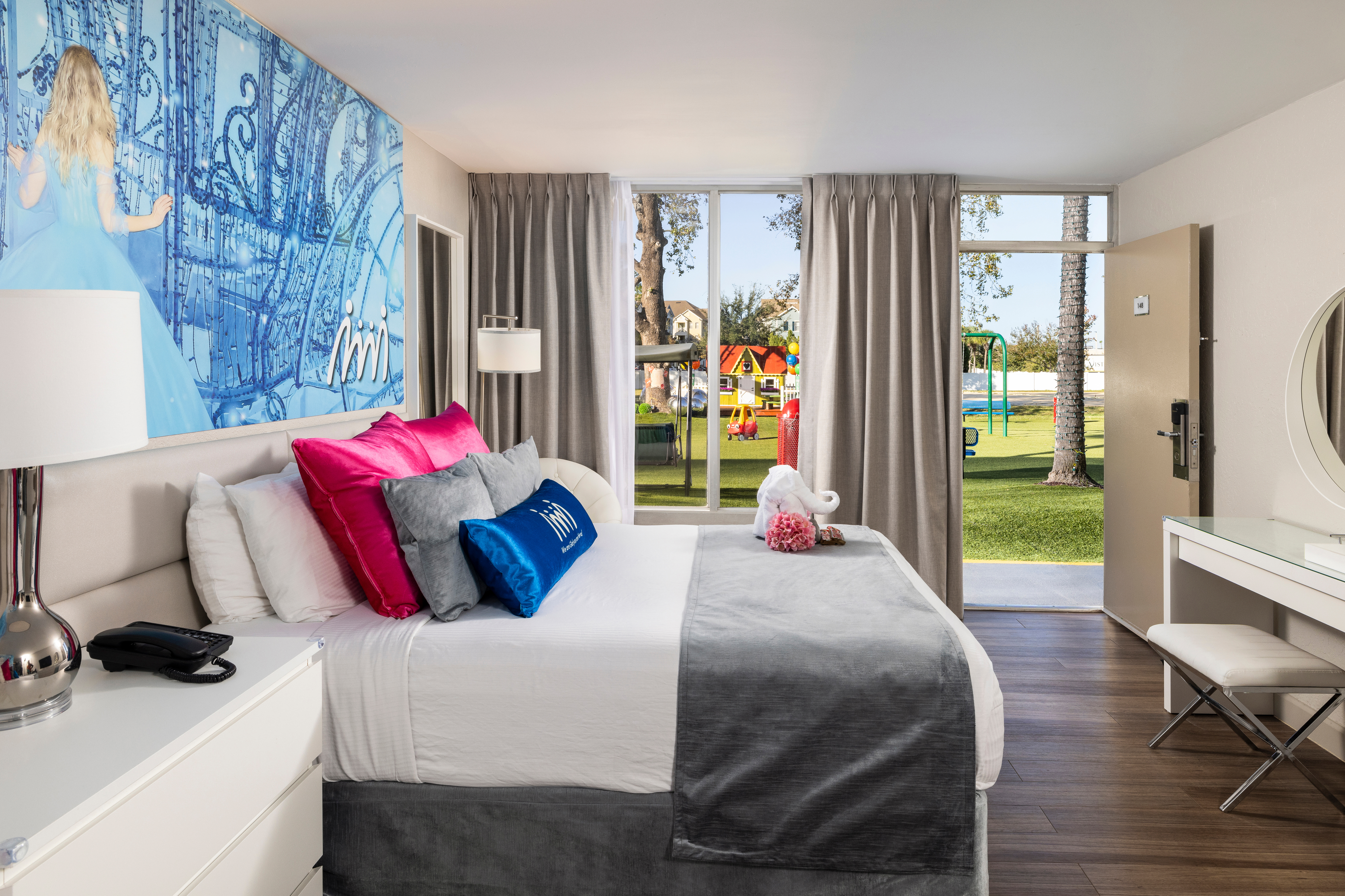 Guest room at the Magic Moment Resort & Kids Club, Dazzler Select by Wyndham in Kissimmee, Florida