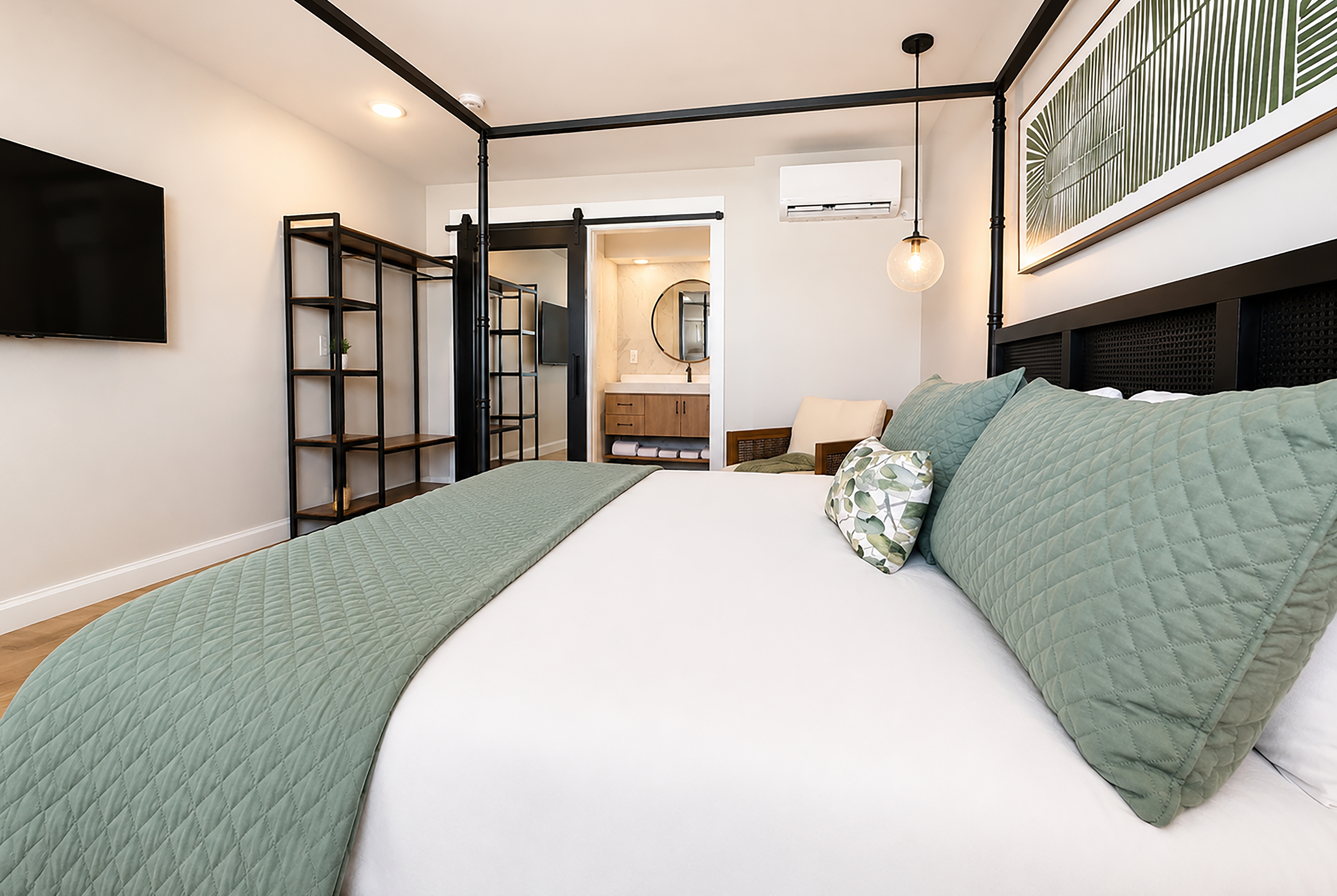 Guest room at the Bali Hai Resort, a Dazzler Select by Wyndham in Atlantic Beach, North Carolina