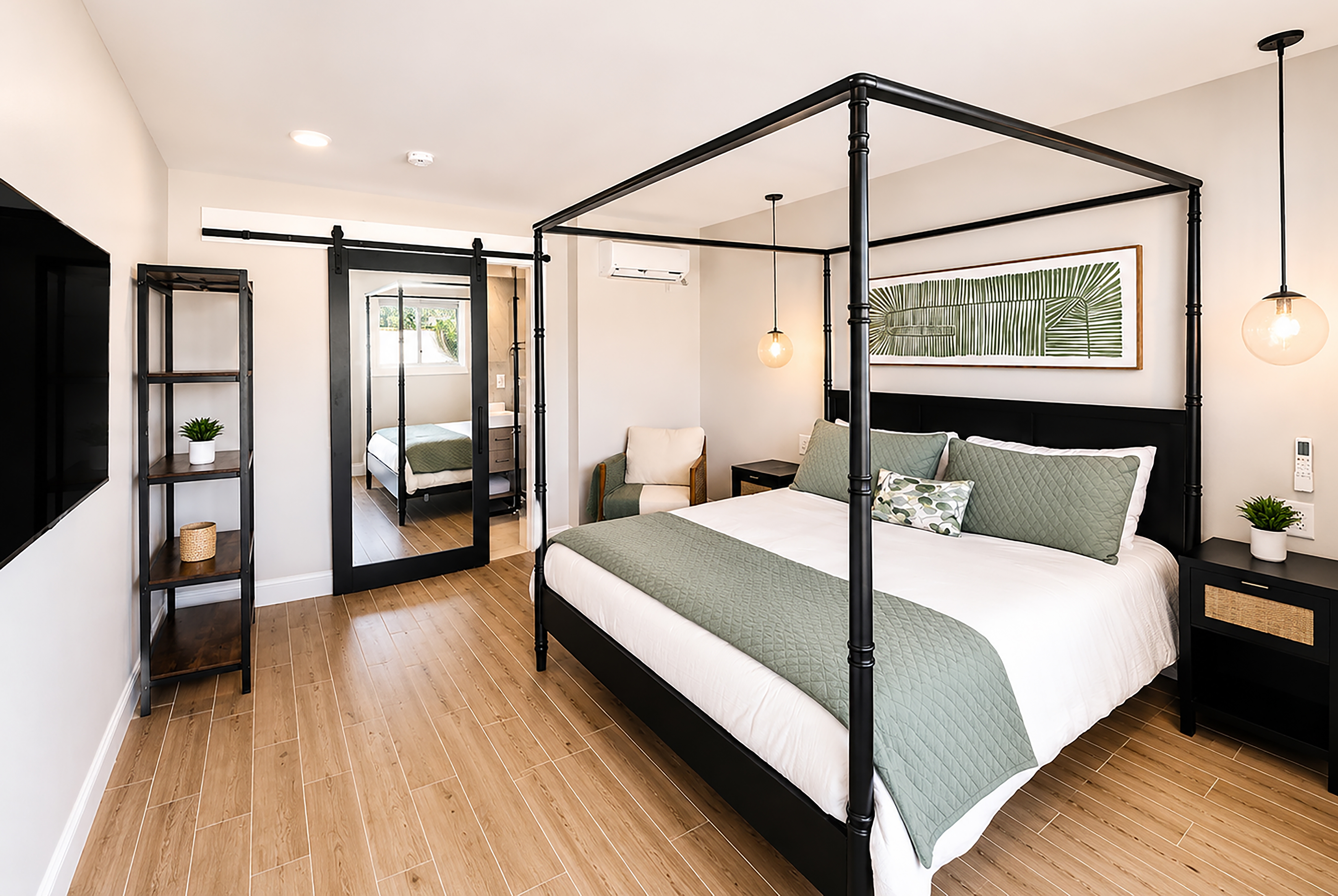 Guest room at the Bali Hai Resort, a Dazzler Select by Wyndham in Atlantic Beach, North Carolina