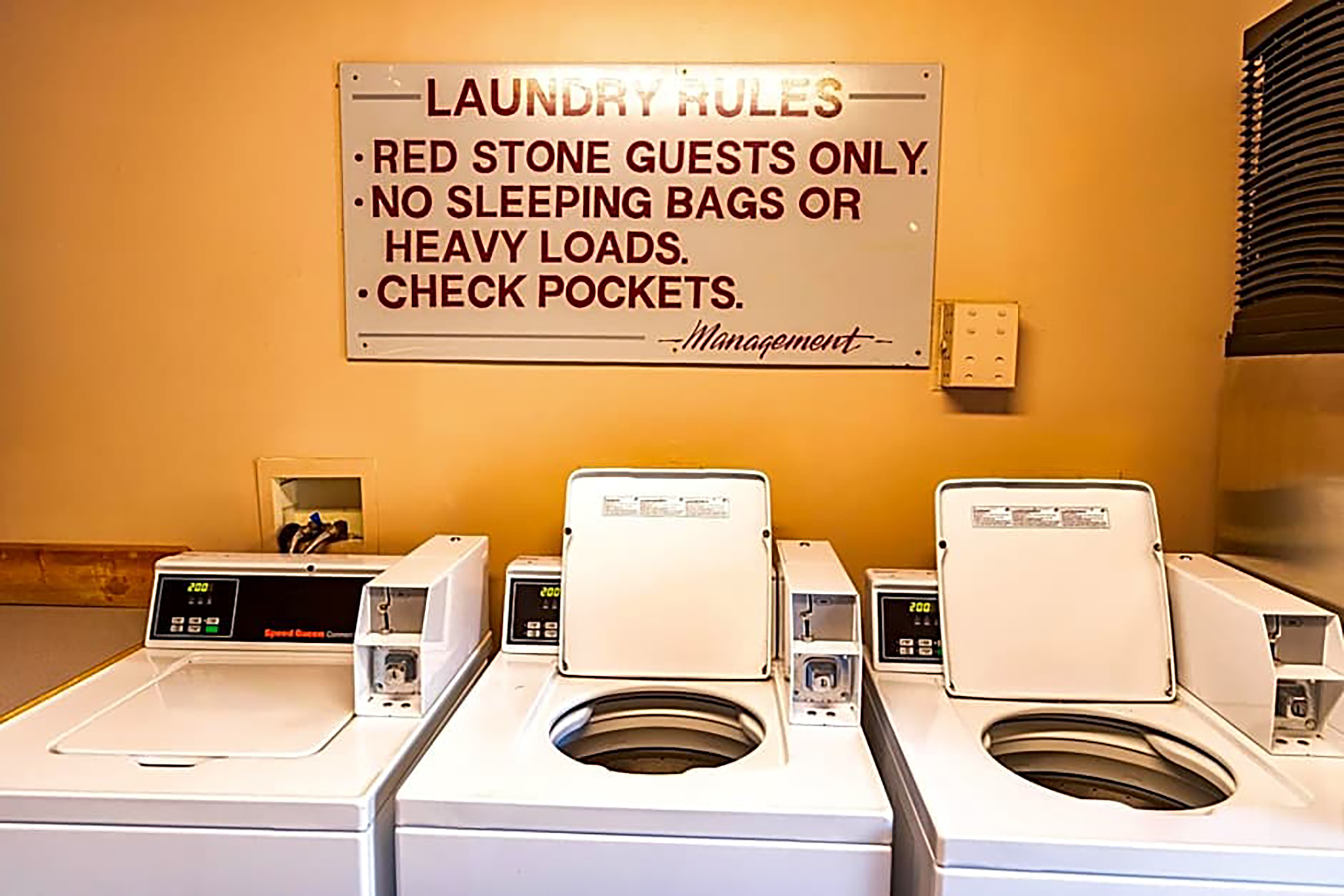 Laundry facilities at Red Stone Inn, a Dazzler Select by Wyndham in Moab, Utah