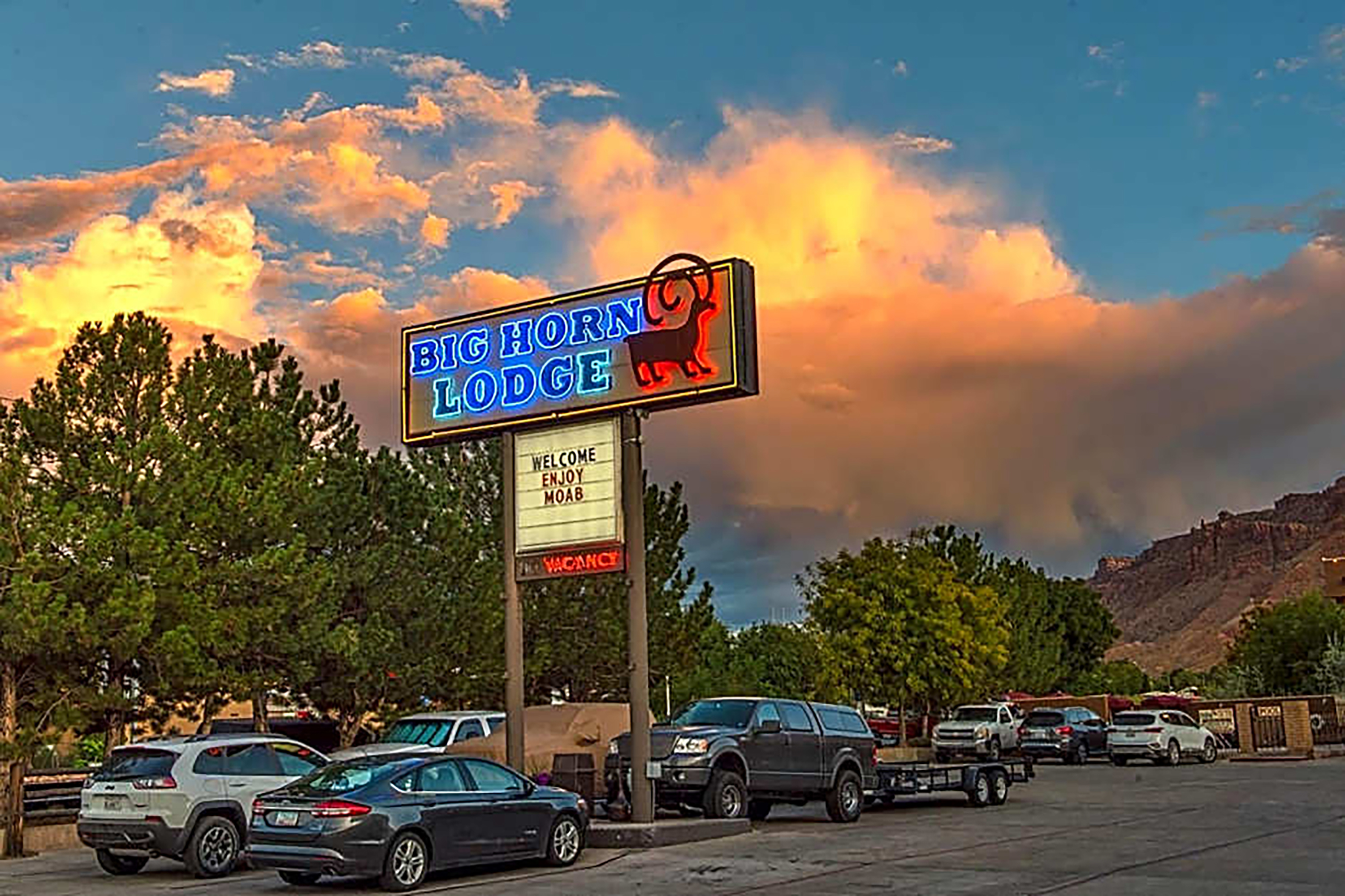Exterior of Big Horn Lodge, a Dazzler Select by Wyndham hotel in Moab, Utah
