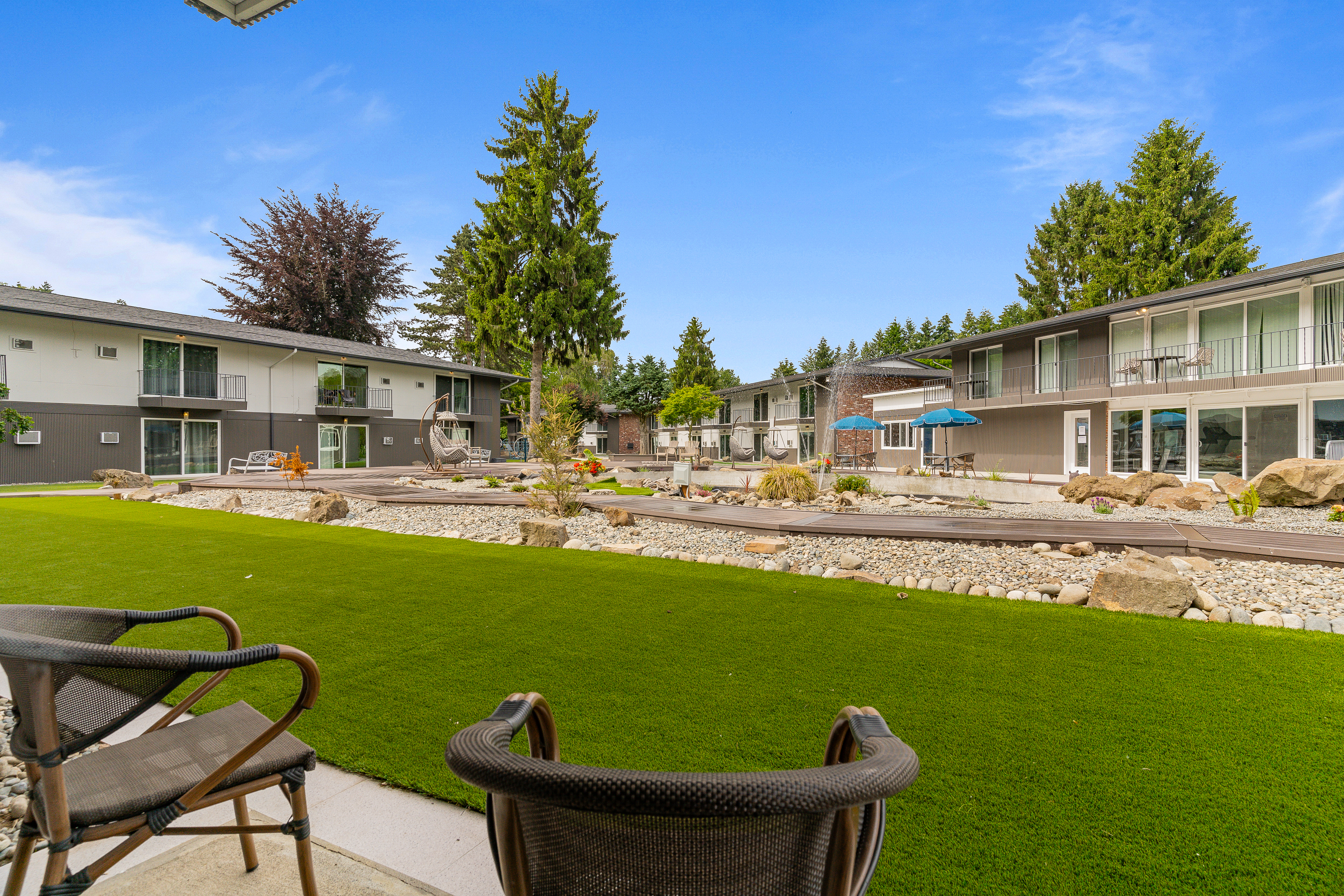 Guest room at the Interurban Suites Hotel, a Dazzler Select by Wyndham in Tukwila, Washington