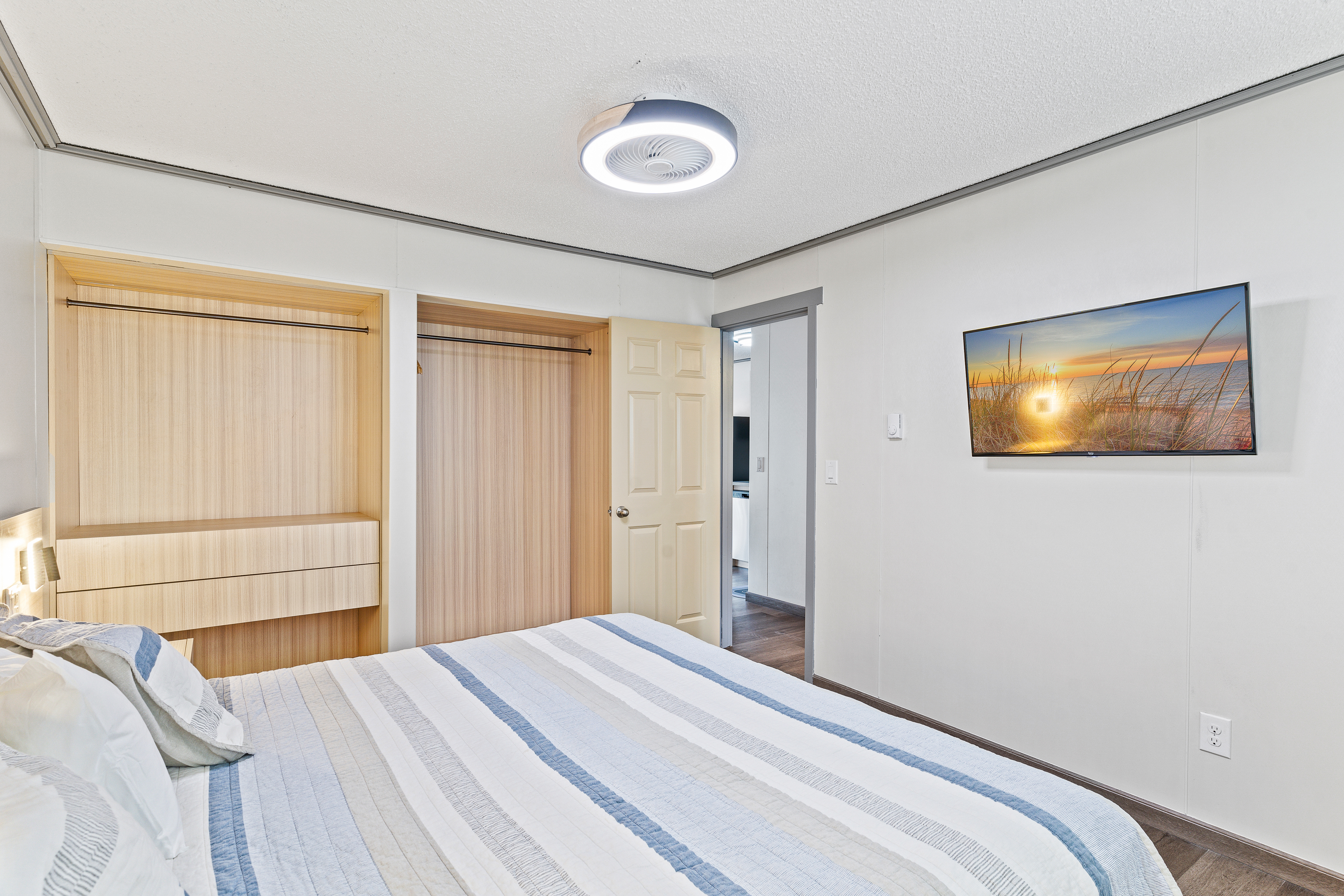 Guest room at the Interurban Suites Hotel, a Dazzler Select by Wyndham in Tukwila, Washington