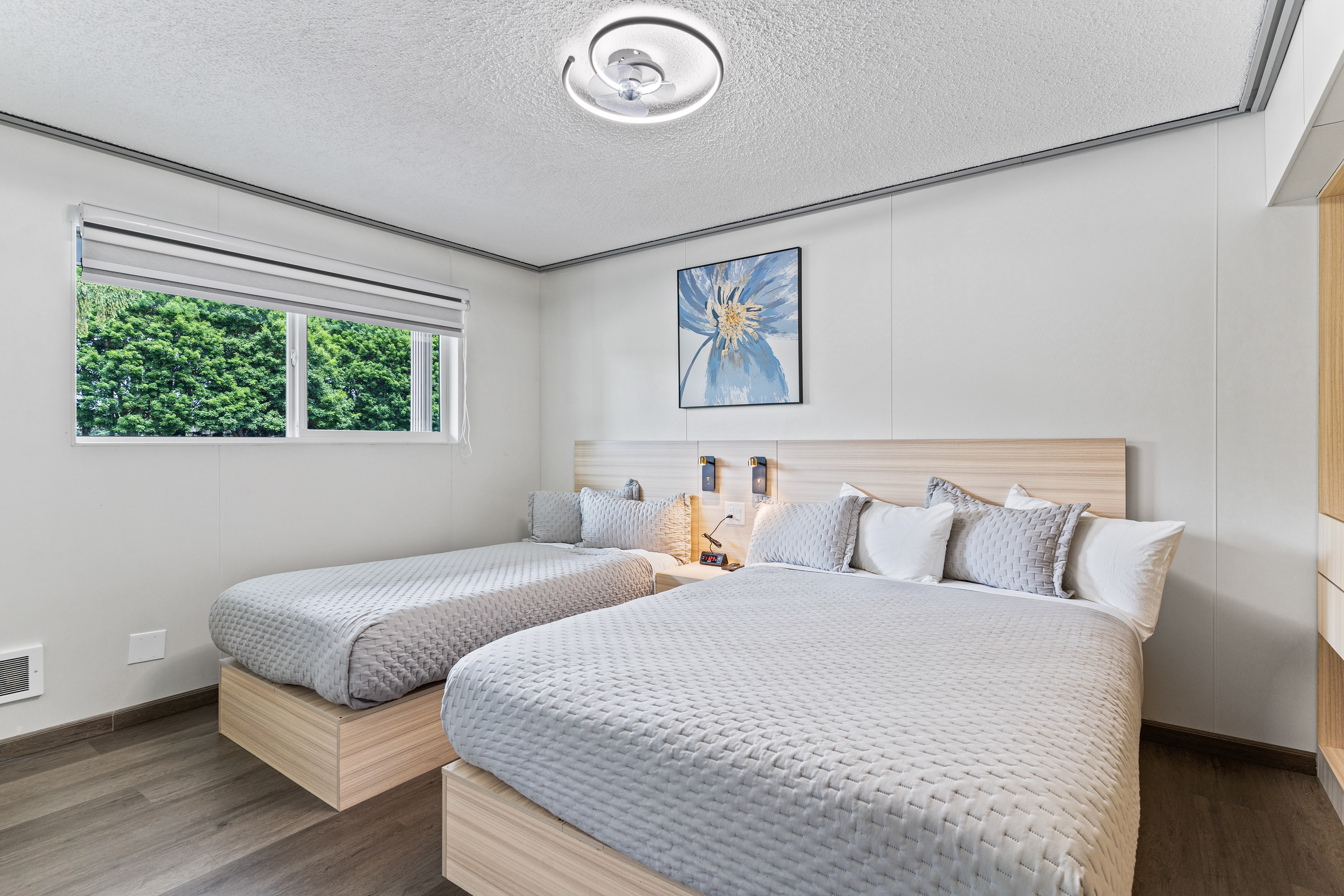 Guest room at the Interurban Suites Hotel, a Dazzler Select by Wyndham in Tukwila, Washington