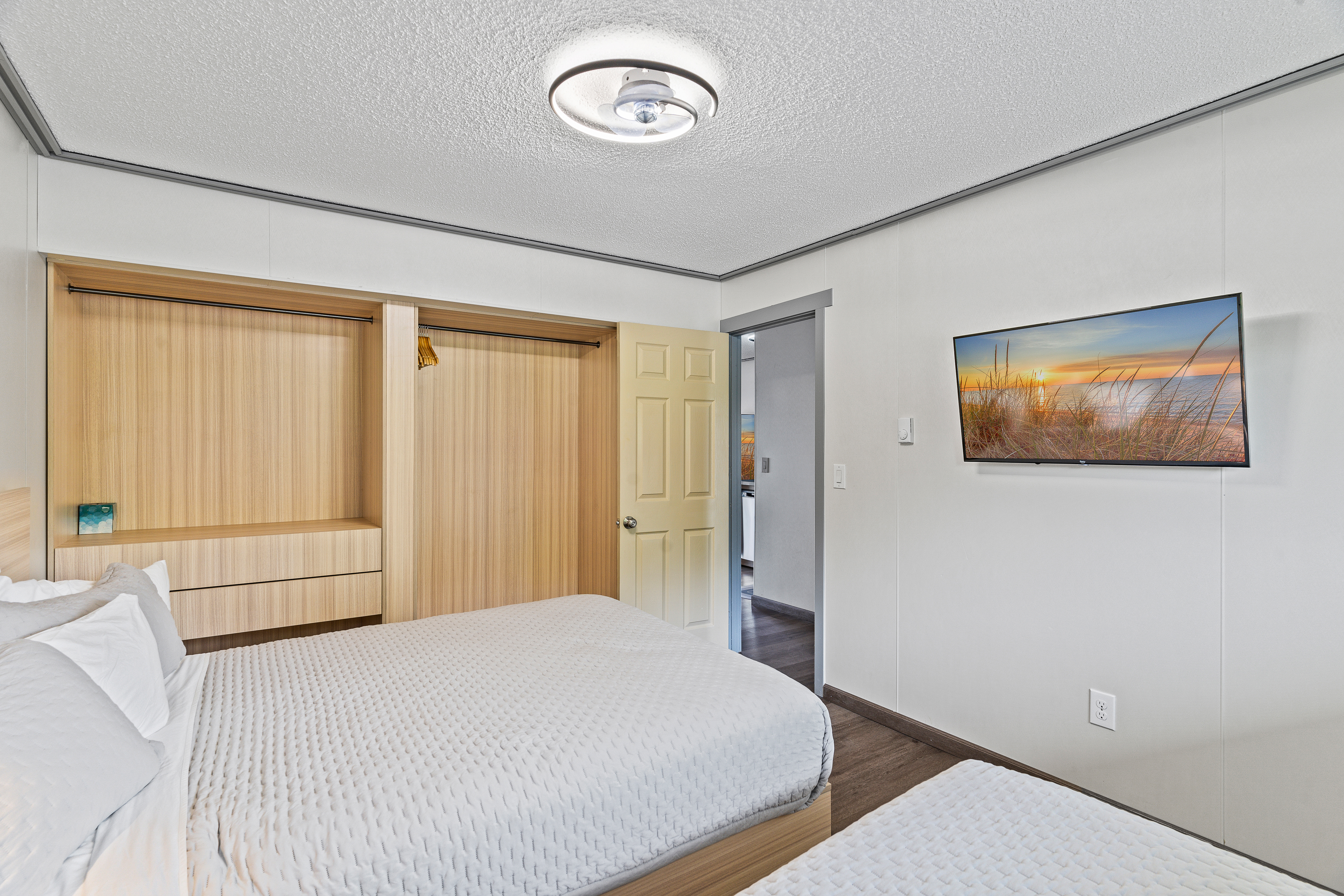 Guest room at the Interurban Suites Hotel, a Dazzler Select by Wyndham in Tukwila, Washington