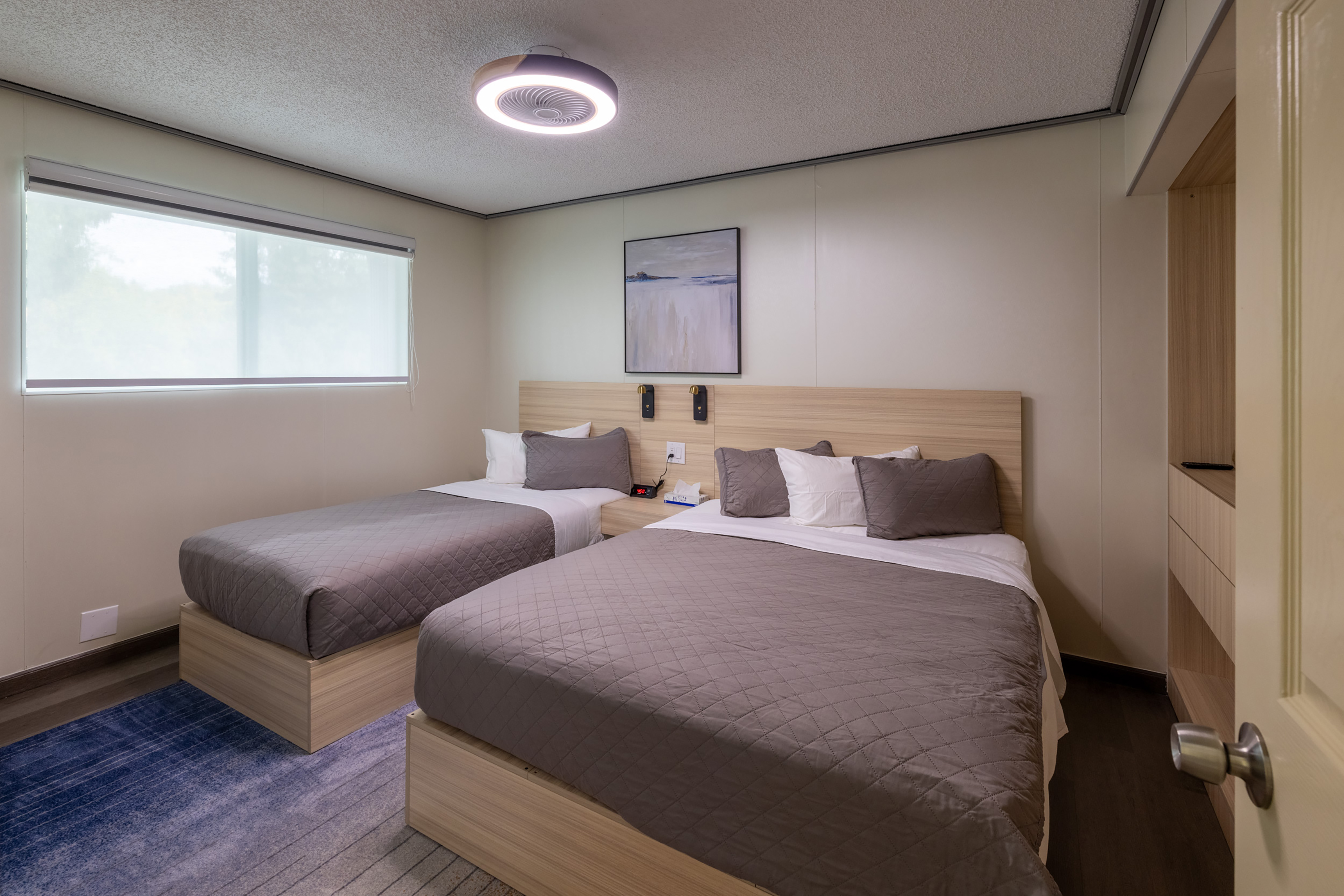 Guest room at the Interurban Suites Hotel, a Dazzler Select by Wyndham in Tukwila, Washington