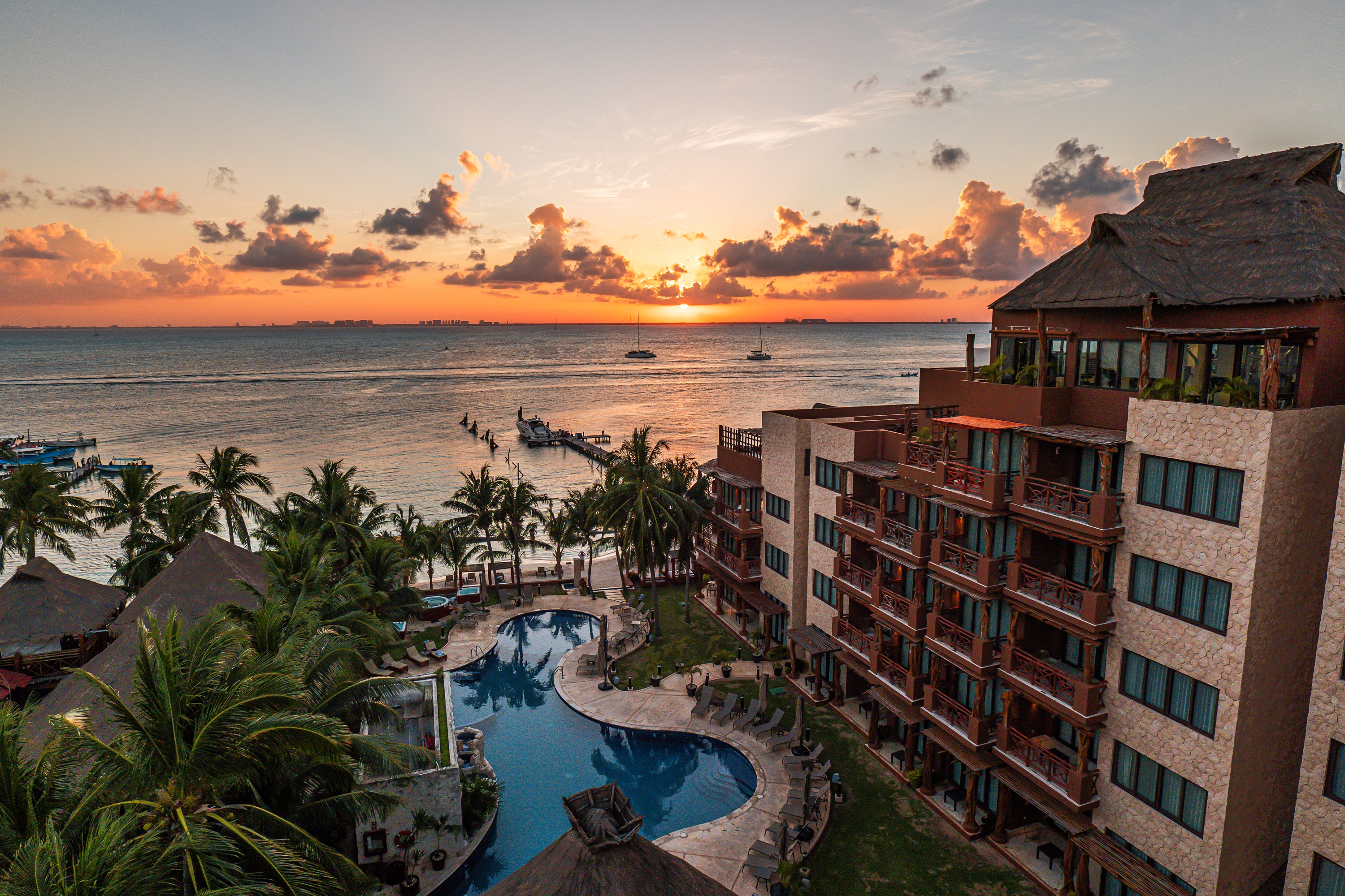 Aerial View of Esplendor by Wyndham Isla Mujeres All Inclusive hotel in Isla Mujeres, Other than US/Canada