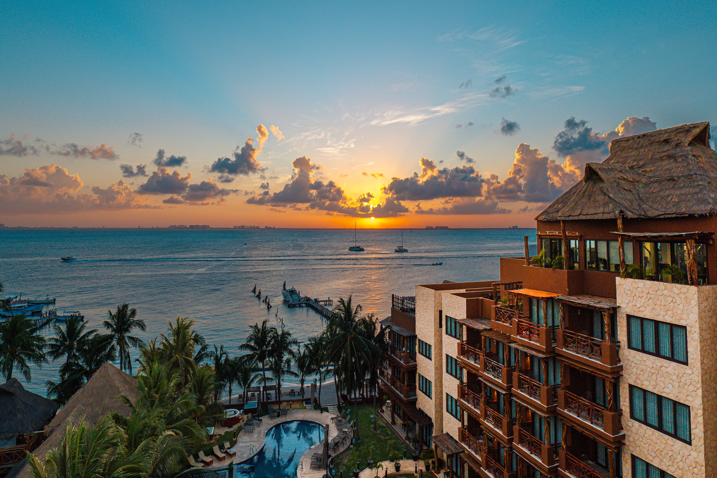 Aerial View of Esplendor by Wyndham Isla Mujeres All Inclusive hotel in Isla Mujeres, Other than US/Canada
