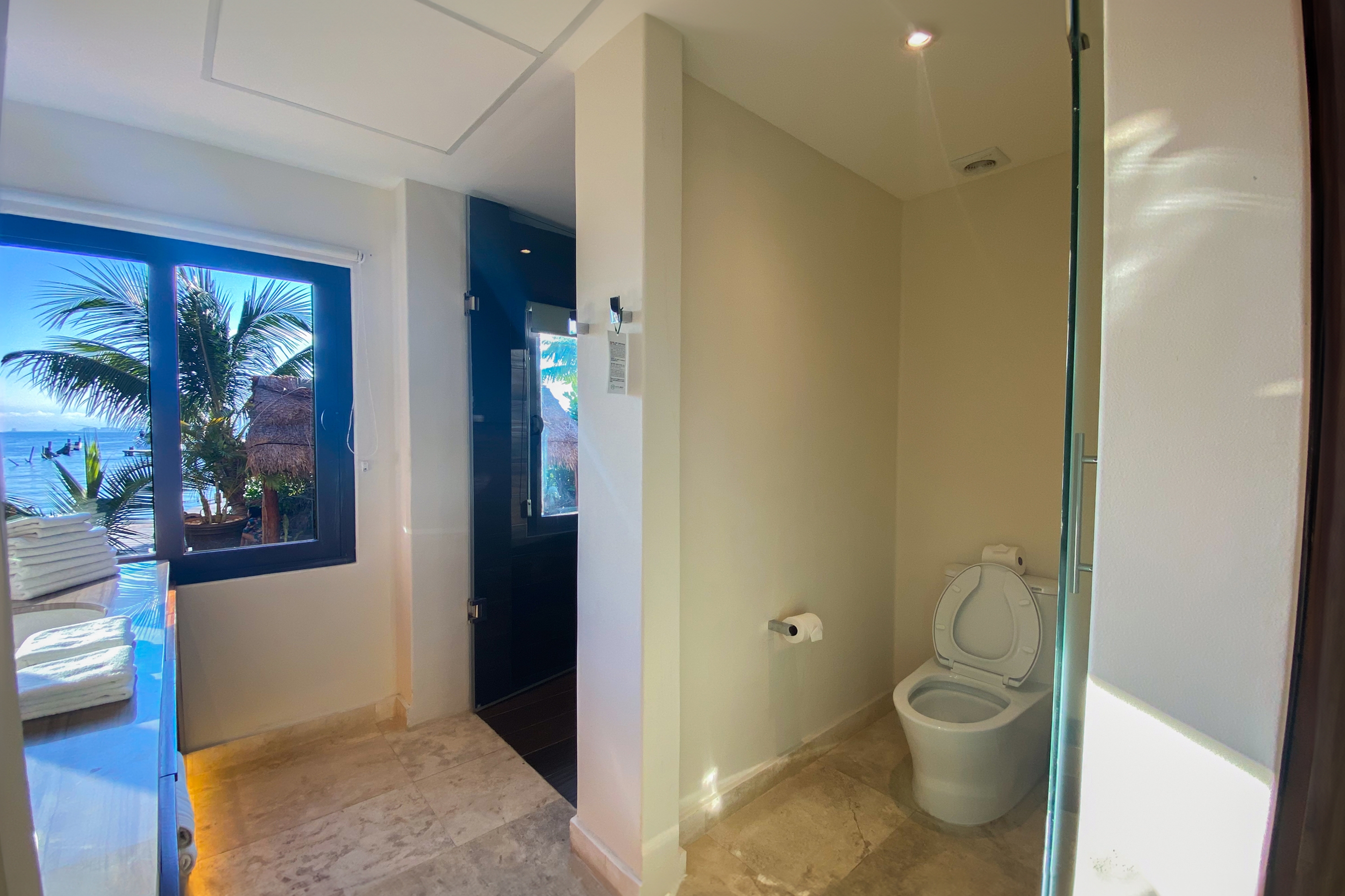 Guest room bath at the Esplendor by Wyndham Isla Mujeres All Inclusive in Isla Mujeres, Other than US/Canada