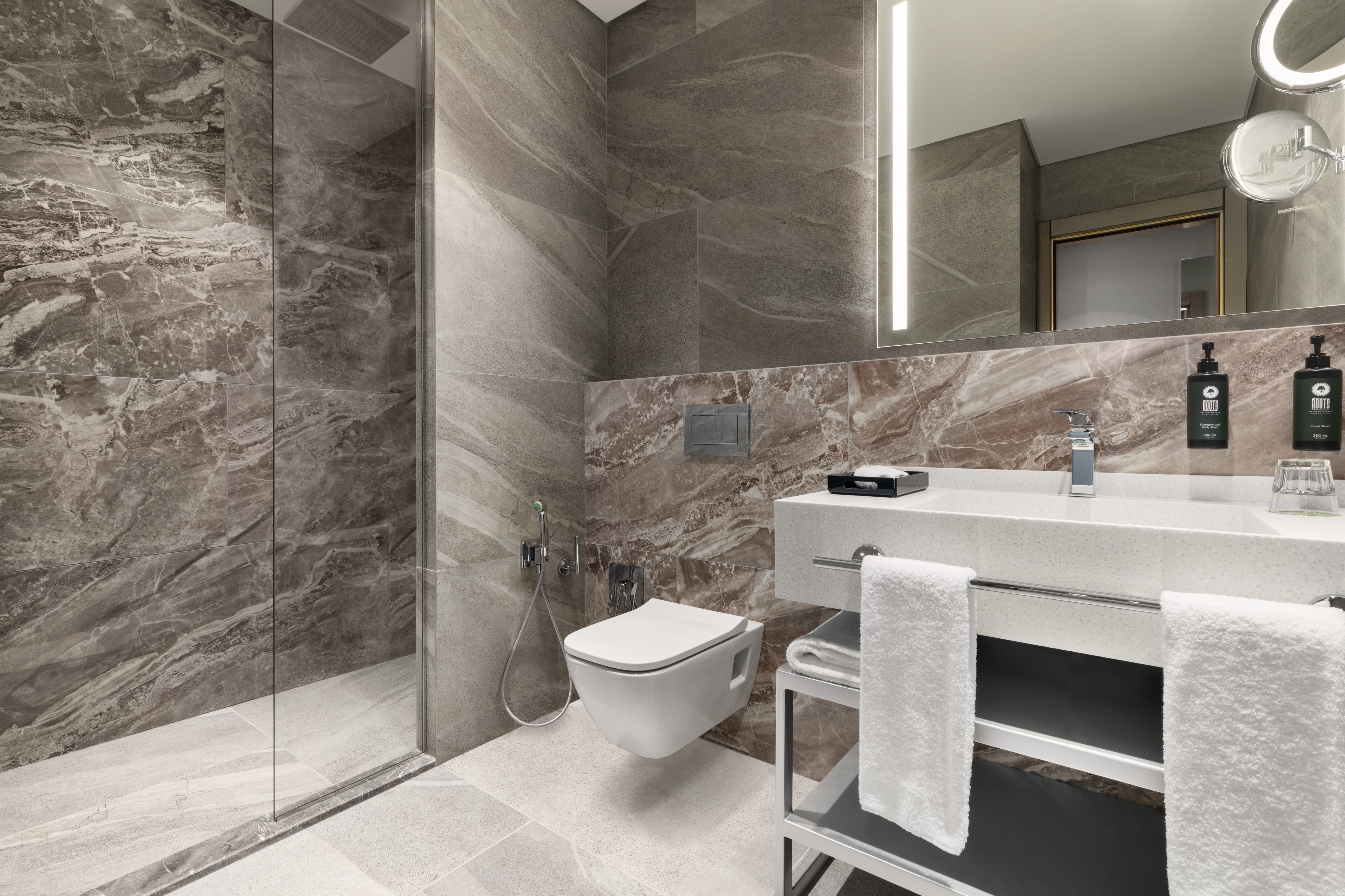 Guest room bath at the Wyndham Garden Baku in Baku, Other than US/Canada