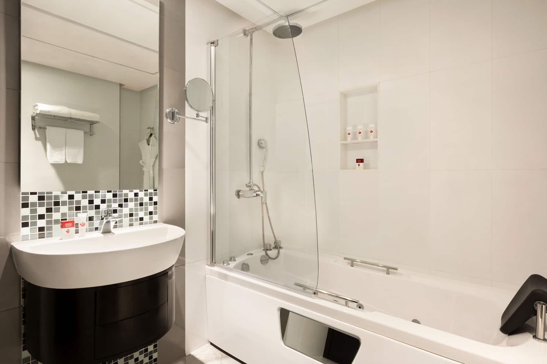 Guest room bath at the Wyndham Garden Manama in Manama, Other than US/Canada