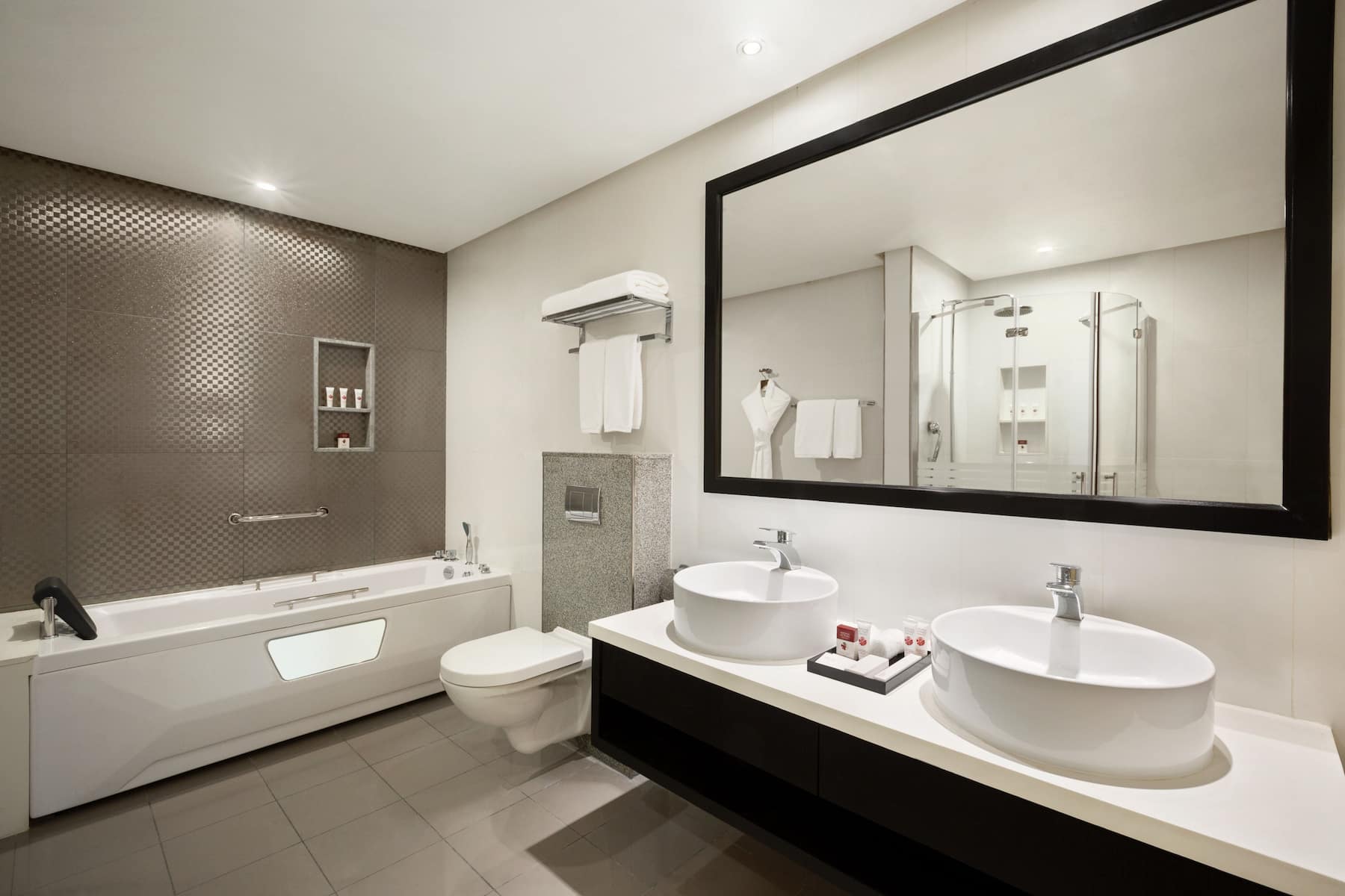 Guest room bath at the Wyndham Garden Manama in Manama, Other than US/Canada