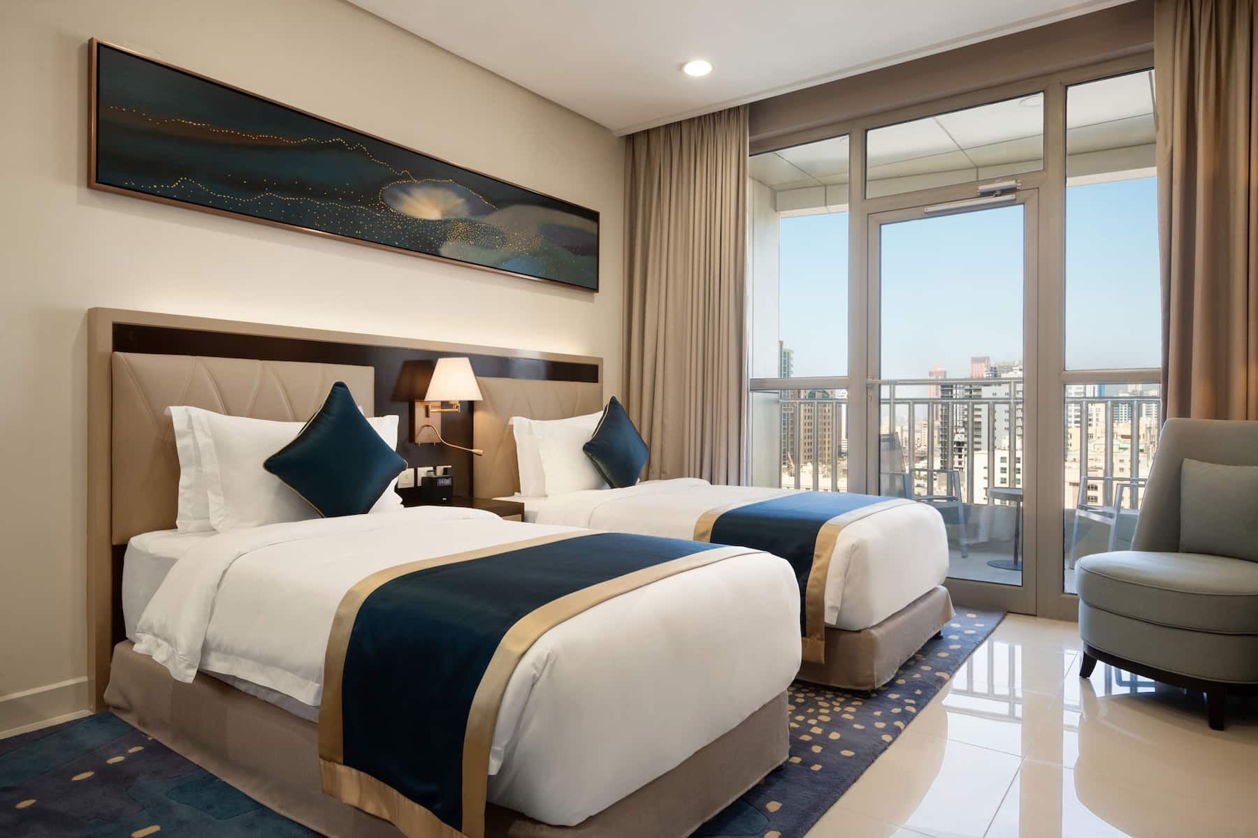 Double bed guest room at the Wyndham Garden Manama in Manama, Other than US/Canada