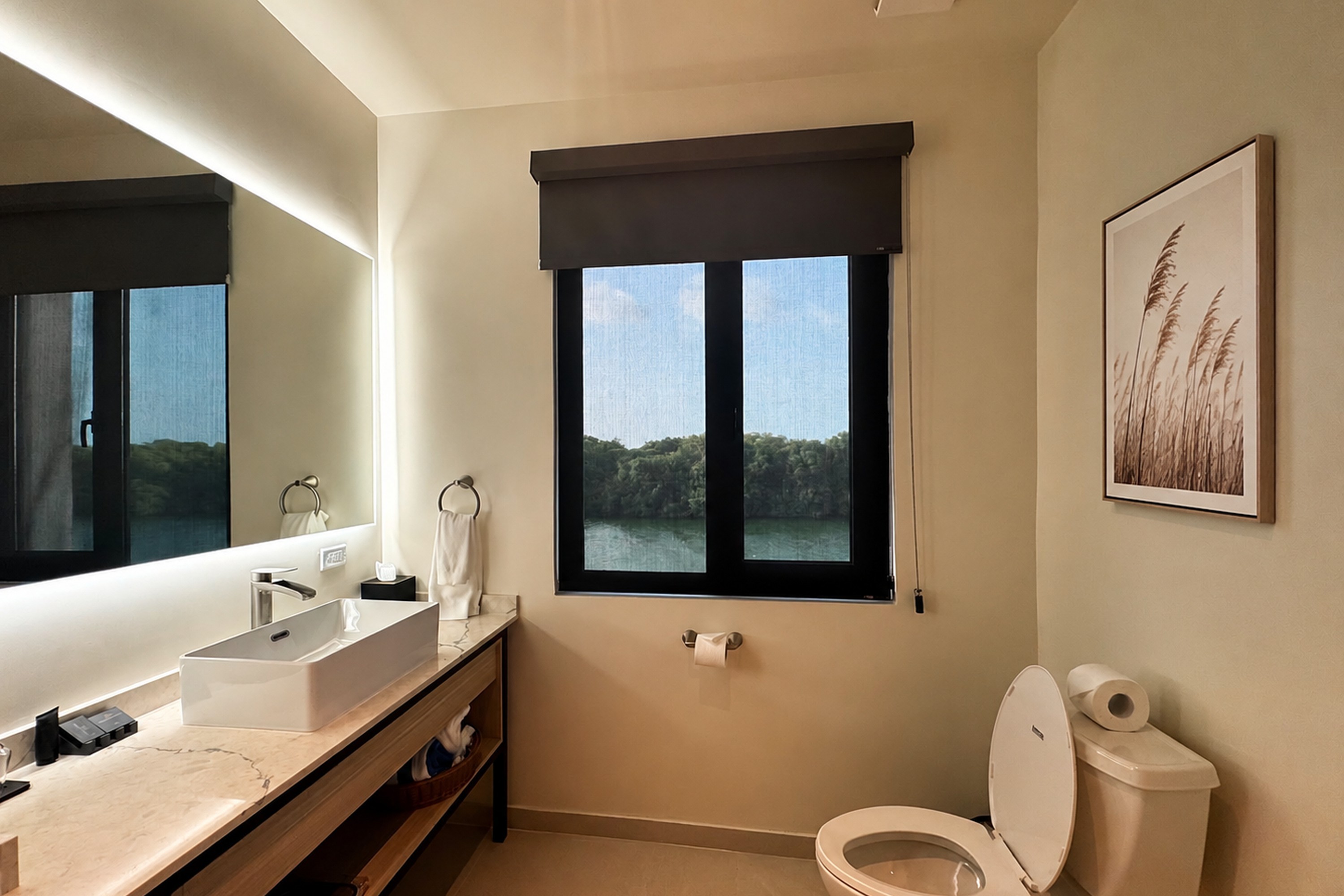 Guest room bath at the Wyndham Garden Belize City Grand Resort in Belize City, Other than US/Canada