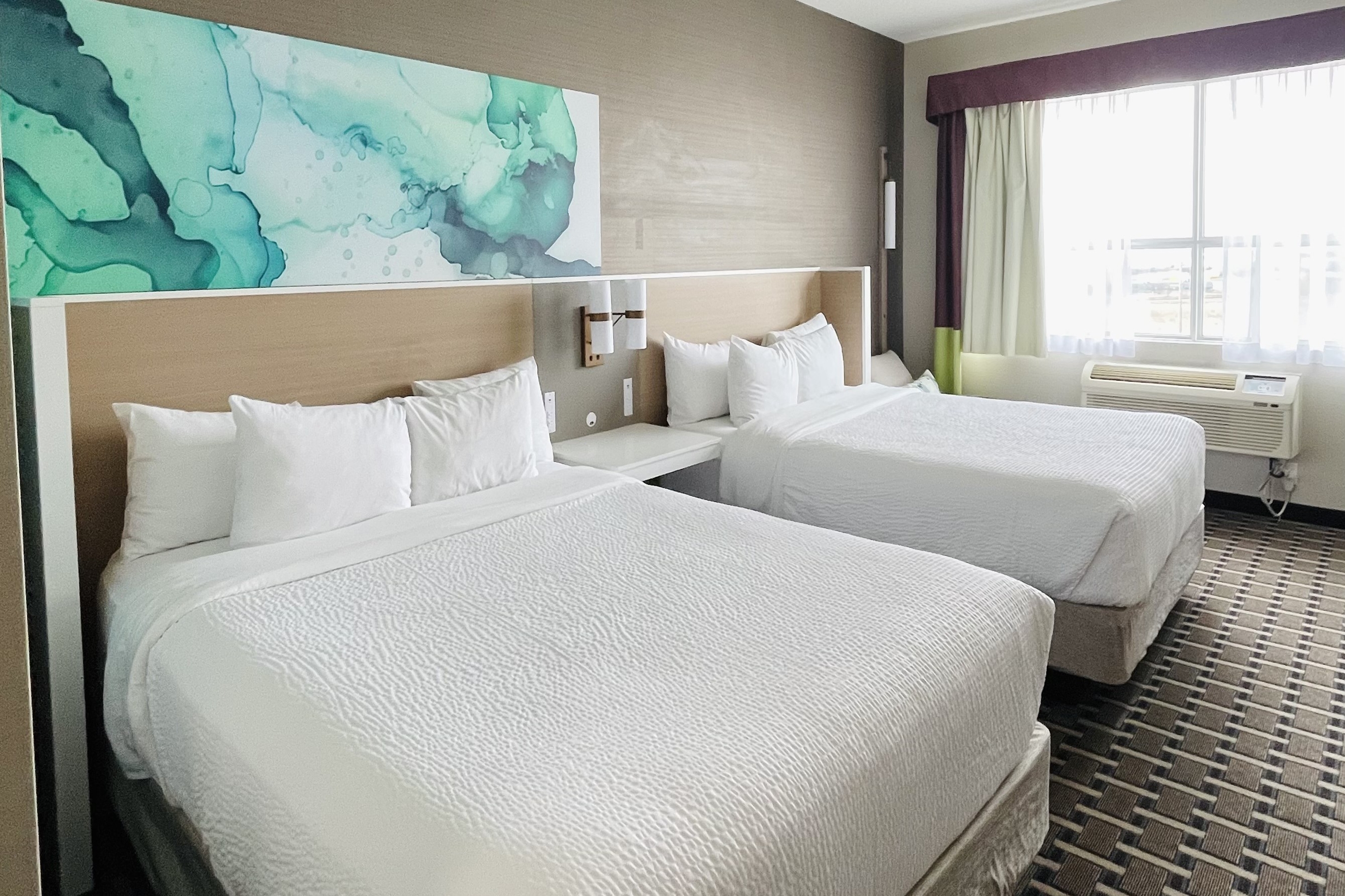 Guest room at the Wyndham Garden Edmonton Airport in Leduc, Alberta