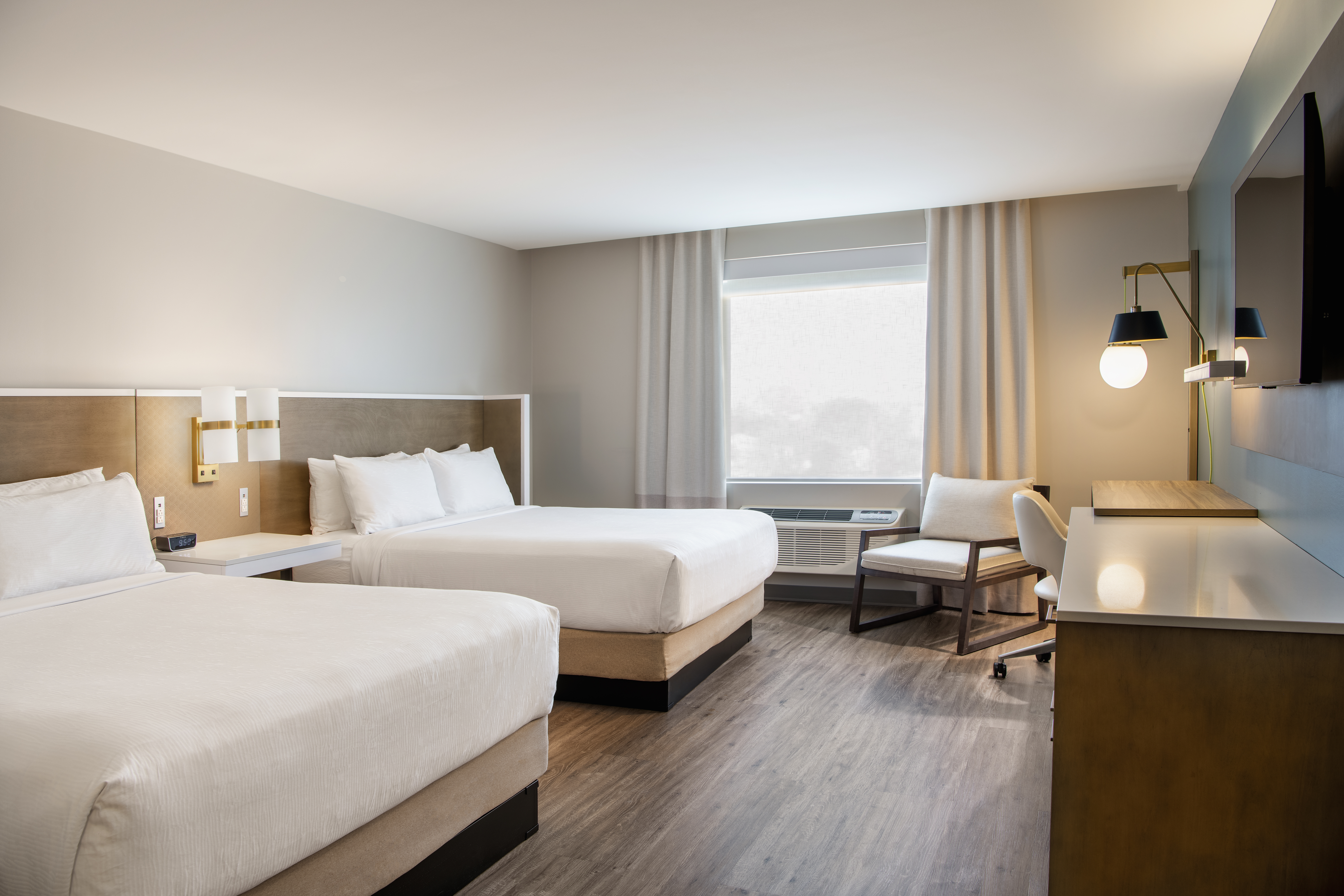 Guest room at the Wyndham Garden Winnipeg Airport in Winnipeg, Manitoba