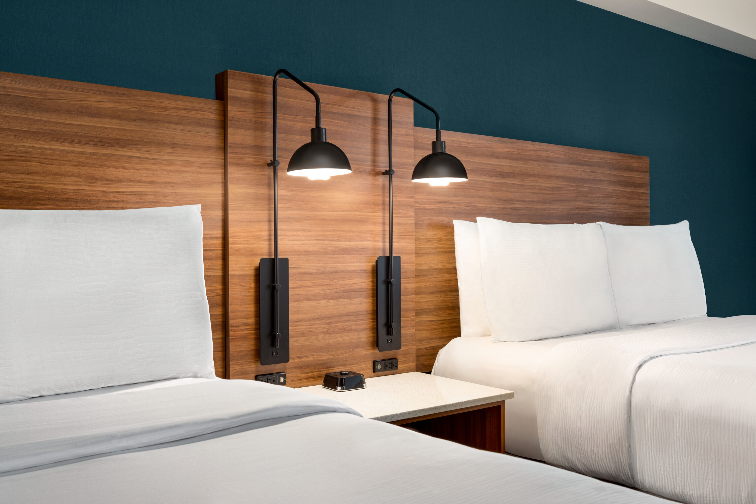 Guest room at the Wyndham Garden Niagara Falls Fallsview in Niagara Falls, Ontario