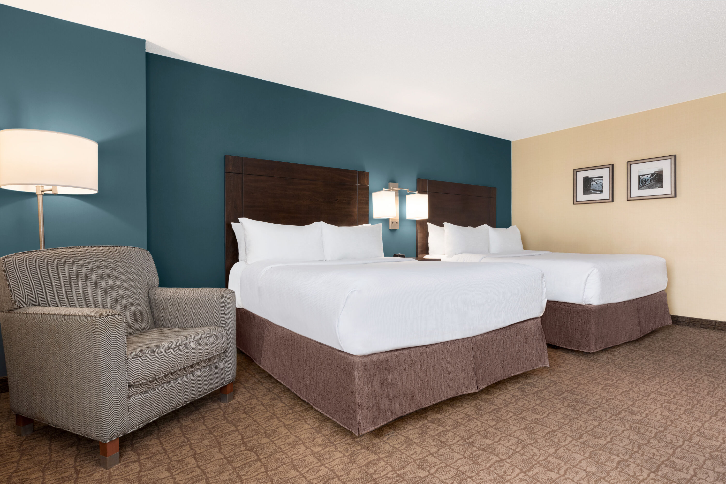 Guest room at the Wyndham Garden Niagara Falls Fallsview in Niagara Falls, Ontario