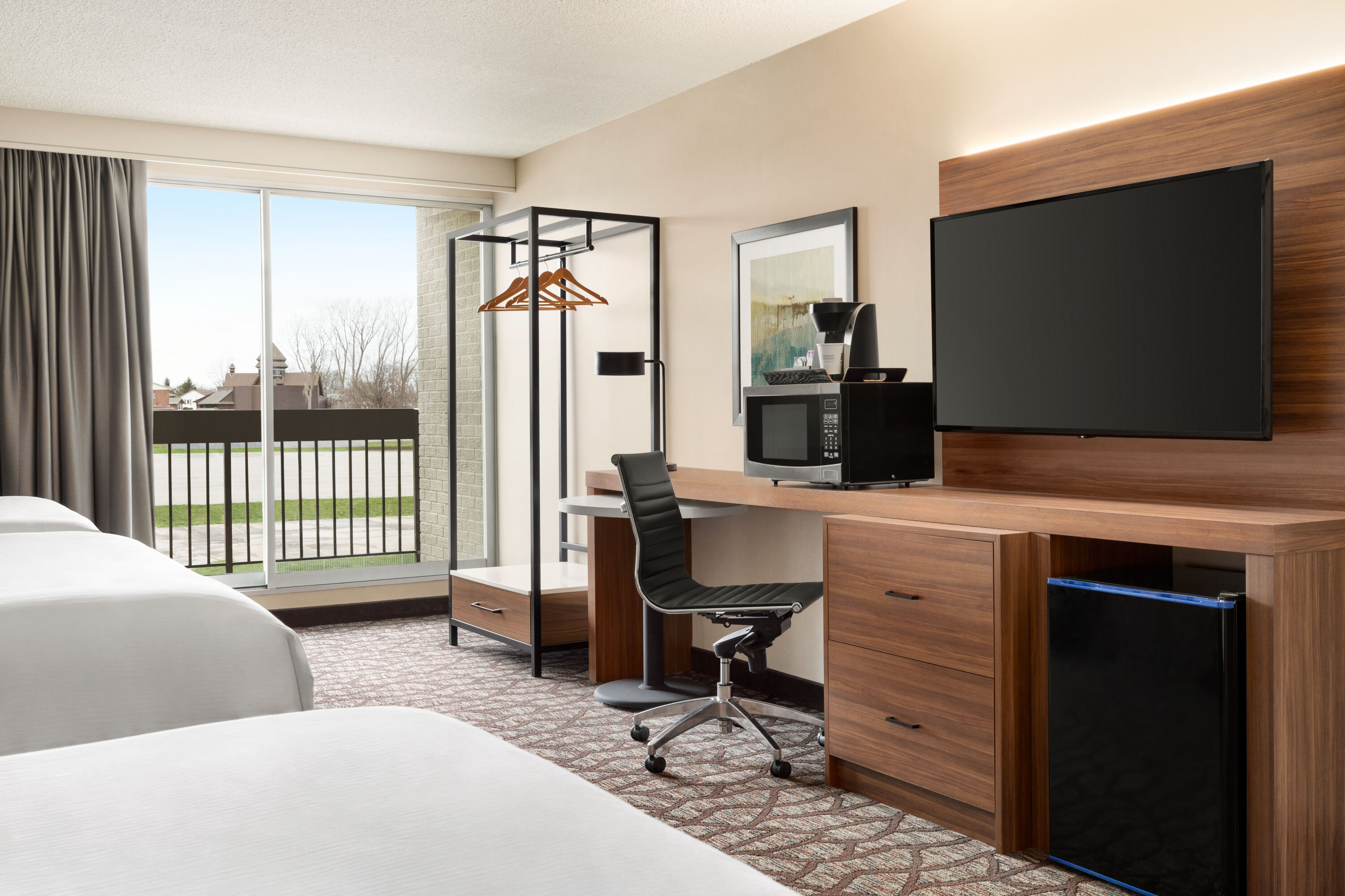 Guest room at the Wyndham Garden Niagara Falls Fallsview in Niagara Falls, Ontario