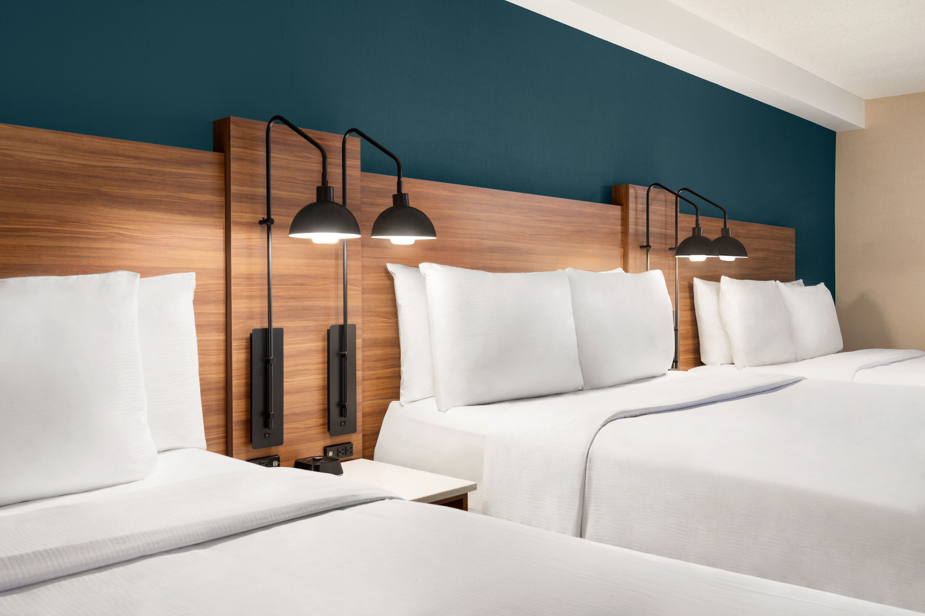 Guest room at the Wyndham Garden Niagara Falls Fallsview in Niagara Falls, Ontario