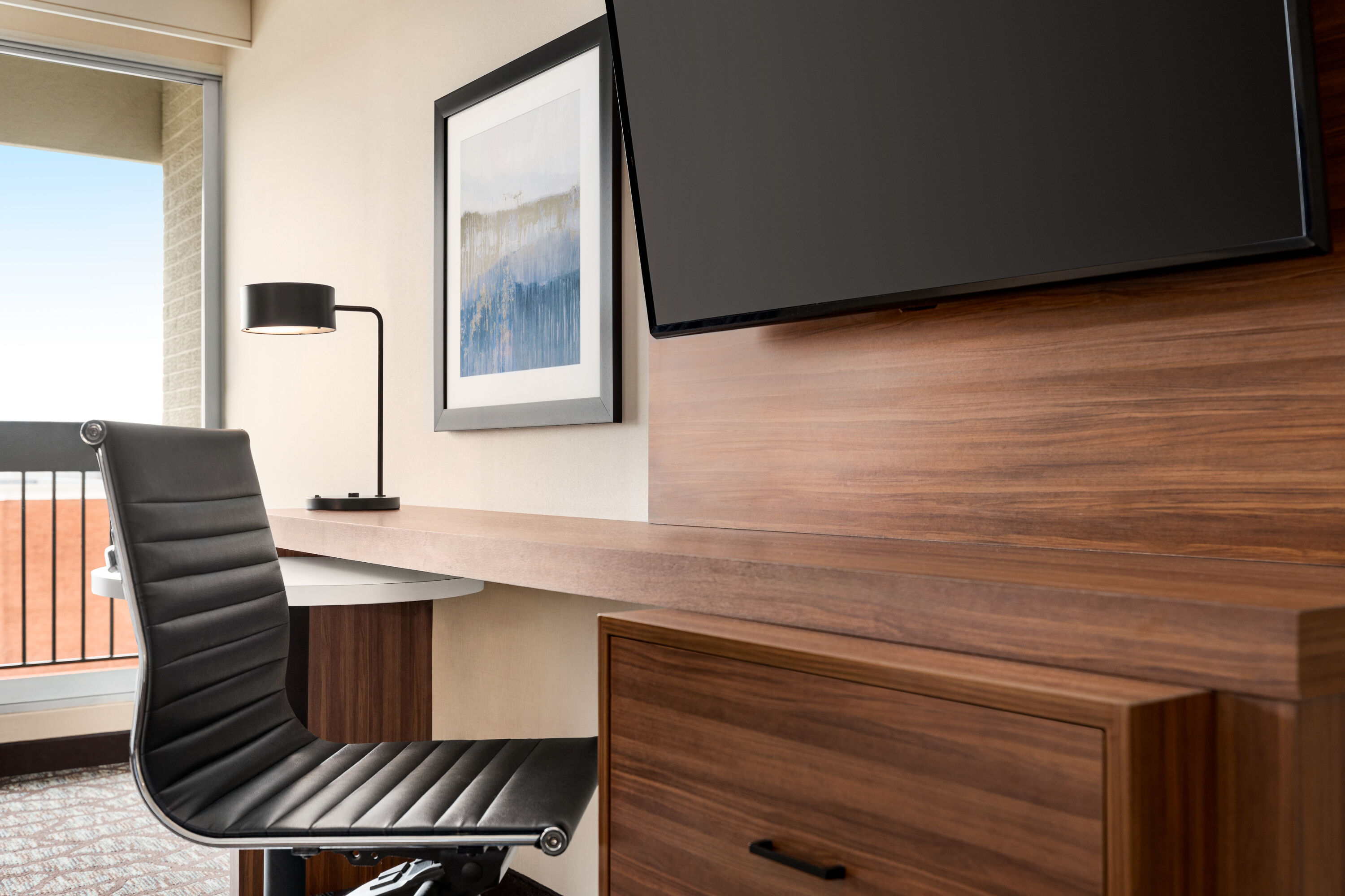 Guest room at the Wyndham Garden Niagara Falls Fallsview in Niagara Falls, Ontario