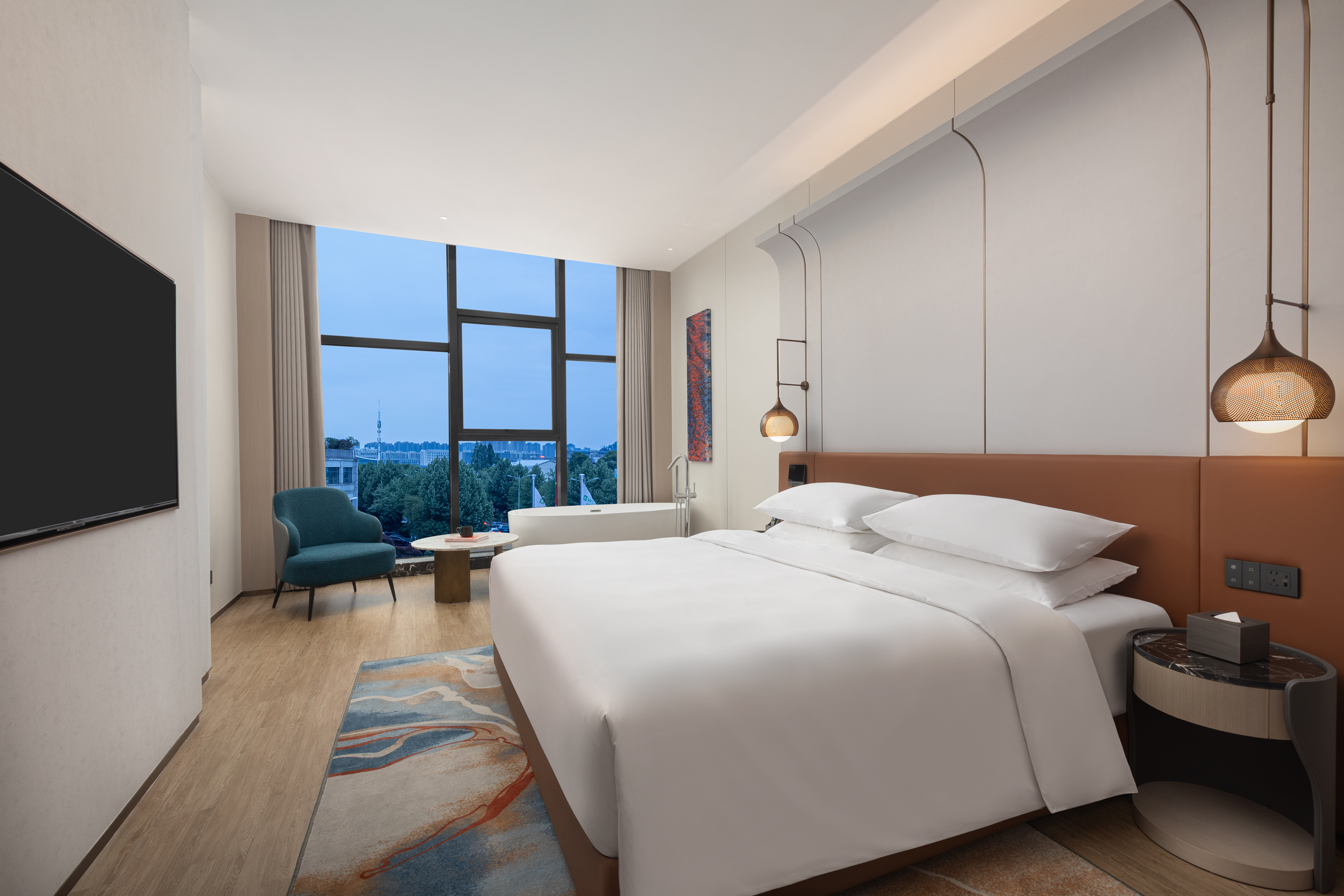 Guest room at the Wyndham Garden Changsha University Town in Changsha, Other than US/Canada