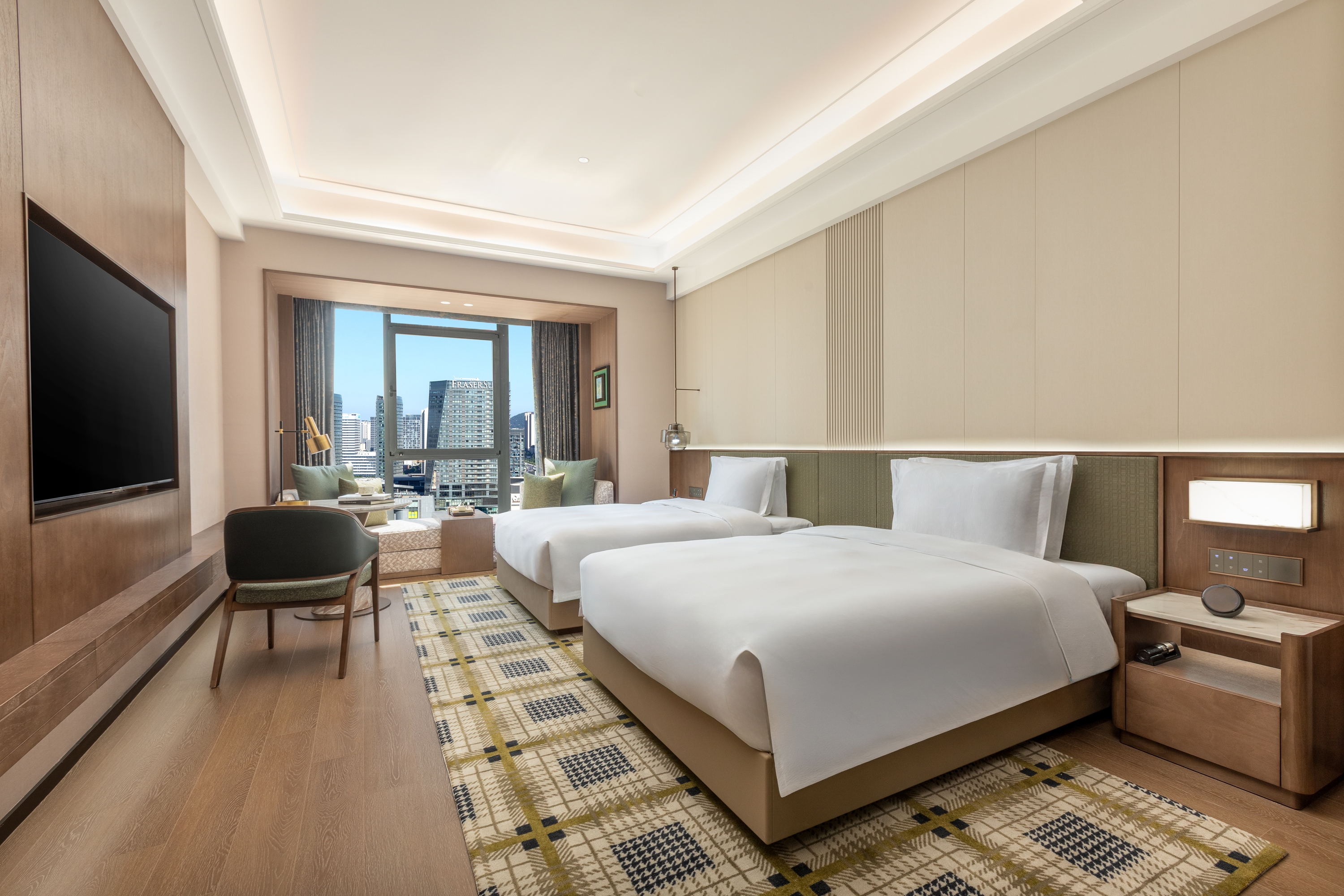 Guest room at the Wyndham Garden Dalian Zhongshan in Dalian, Other than US/Canada