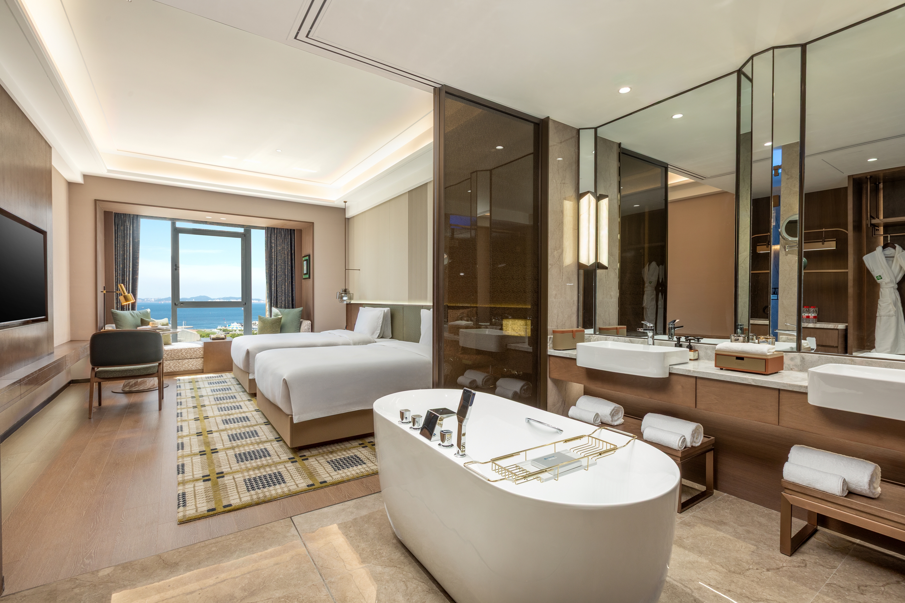 Guest room at the Wyndham Garden Dalian Zhongshan in Dalian, Other than US/Canada