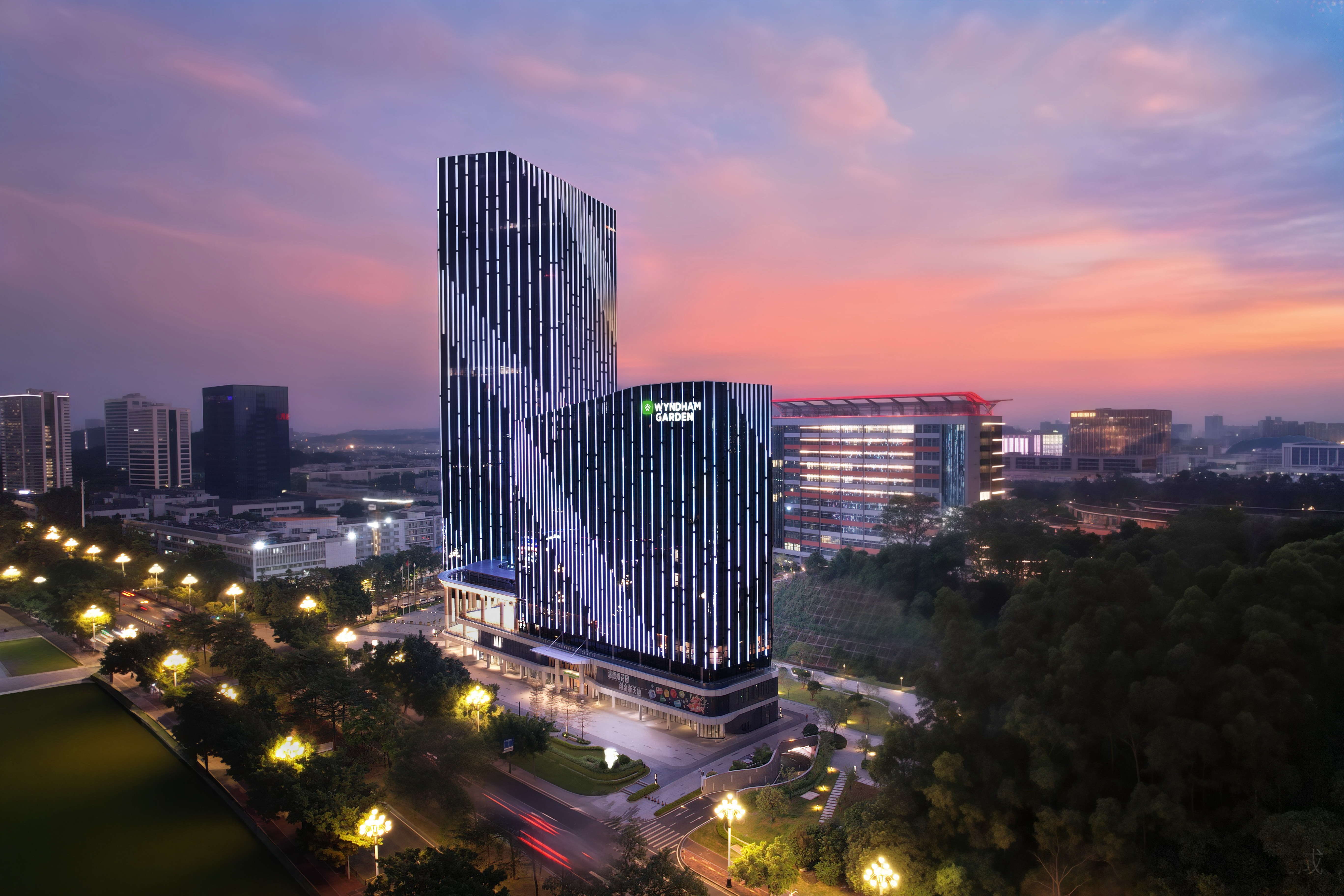 Exterior of Wyndham Garden Guangzhou Huangpu hotel in Guangzhou, Other than US/Canada