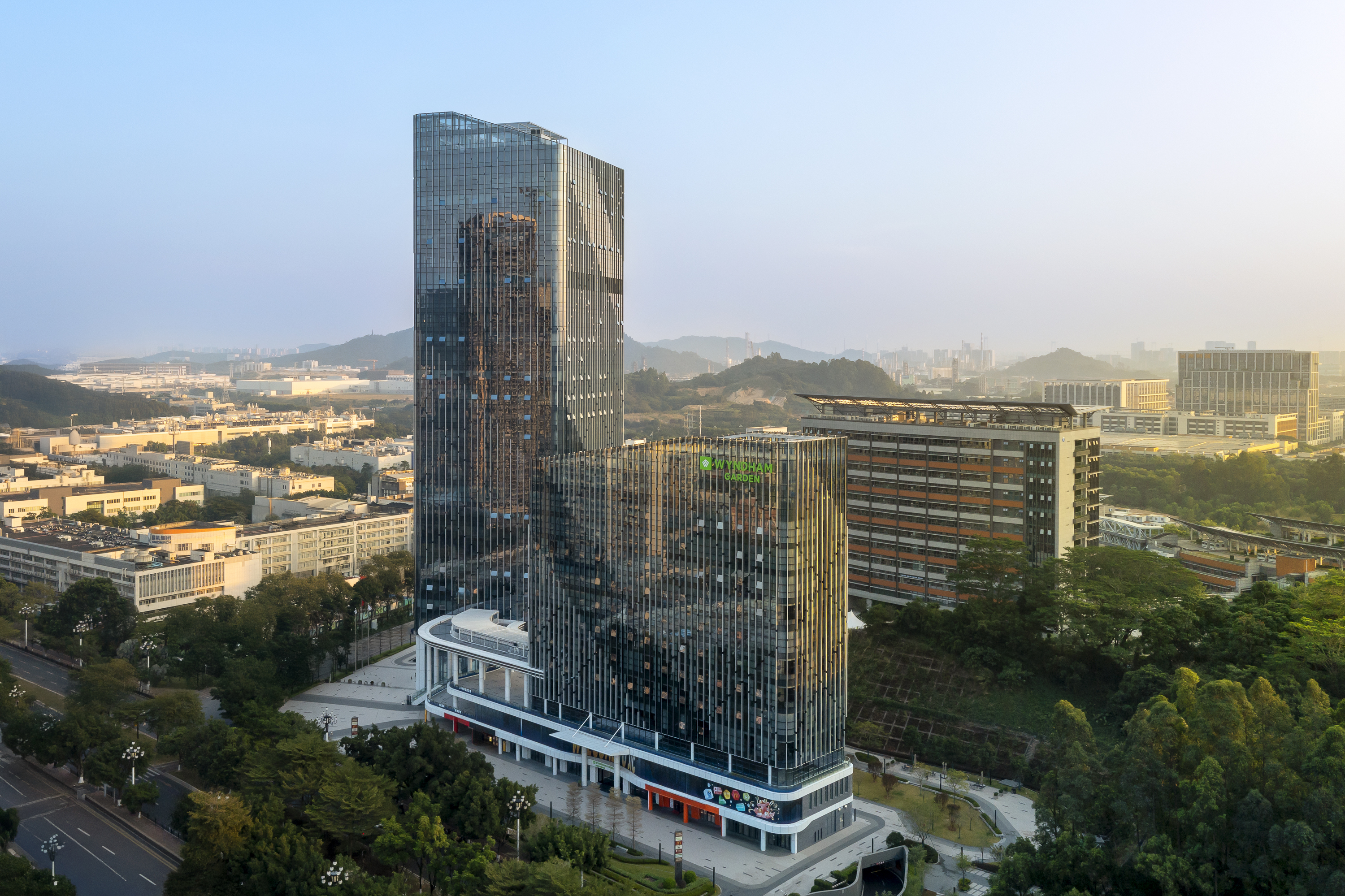 Exterior of Wyndham Garden Guangzhou Huangpu hotel in Guangzhou, Other than US/Canada