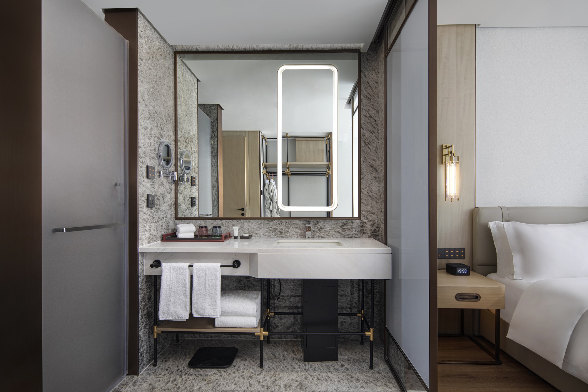 Guest room bath at the Wyndham Garden Hangzhou Yuhang in Hangzhou, Other than US/Canada