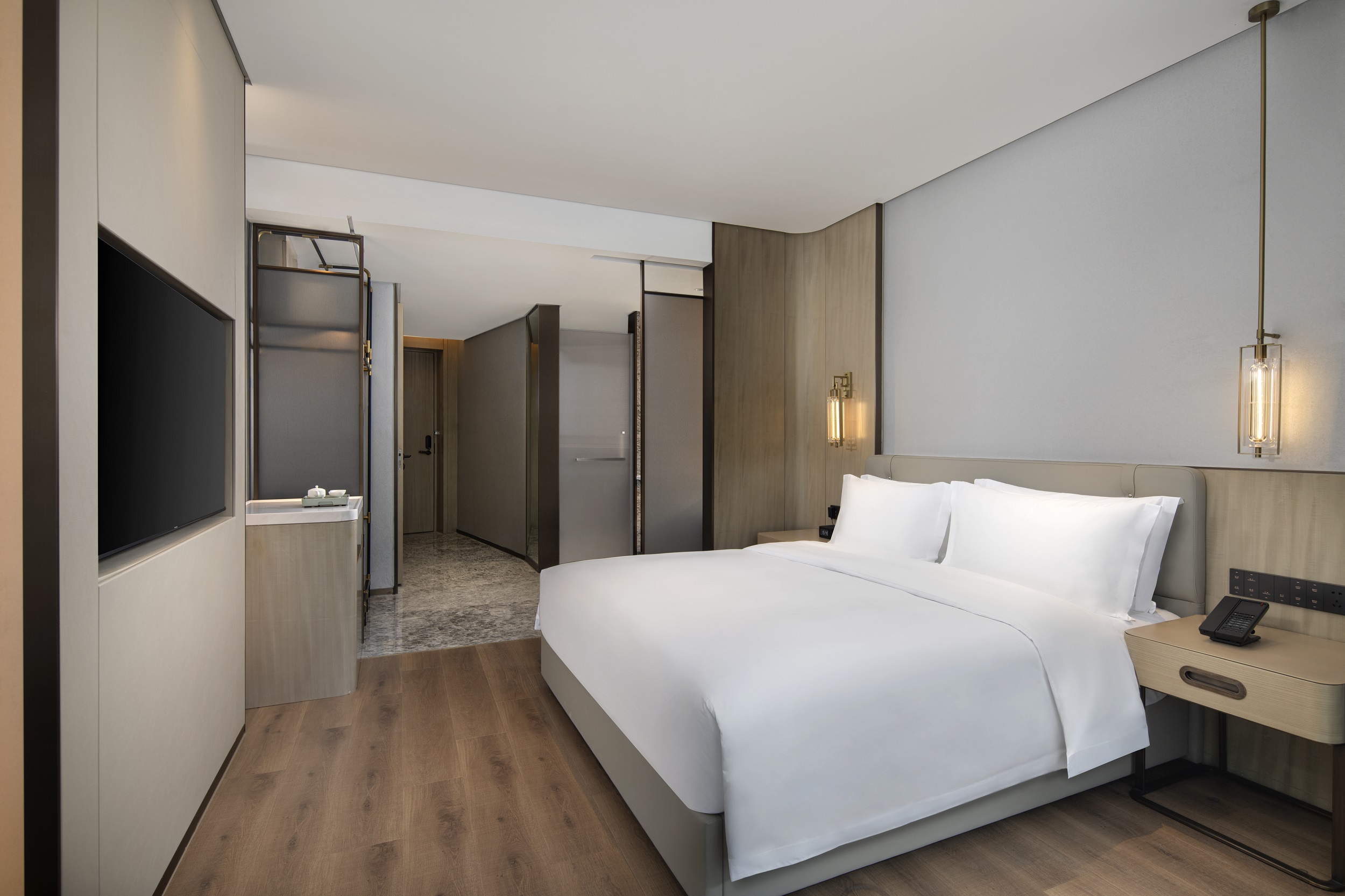 Guest room at the Wyndham Garden Hangzhou Yuhang in Hangzhou, Other than US/Canada