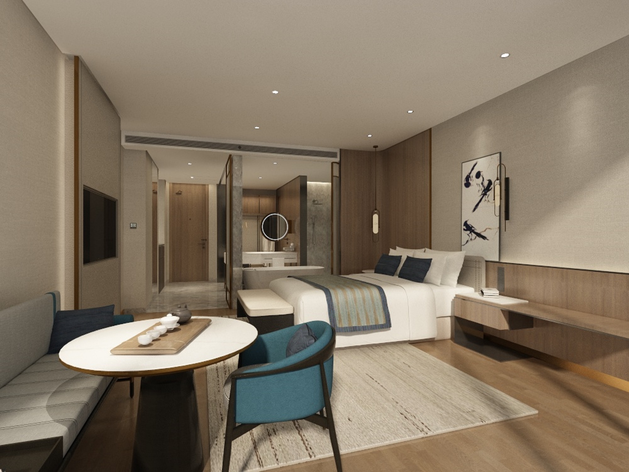 Guest room at the Wyndham Garden Hangzhou Yuhang in Hangzhou, Other than US/Canada