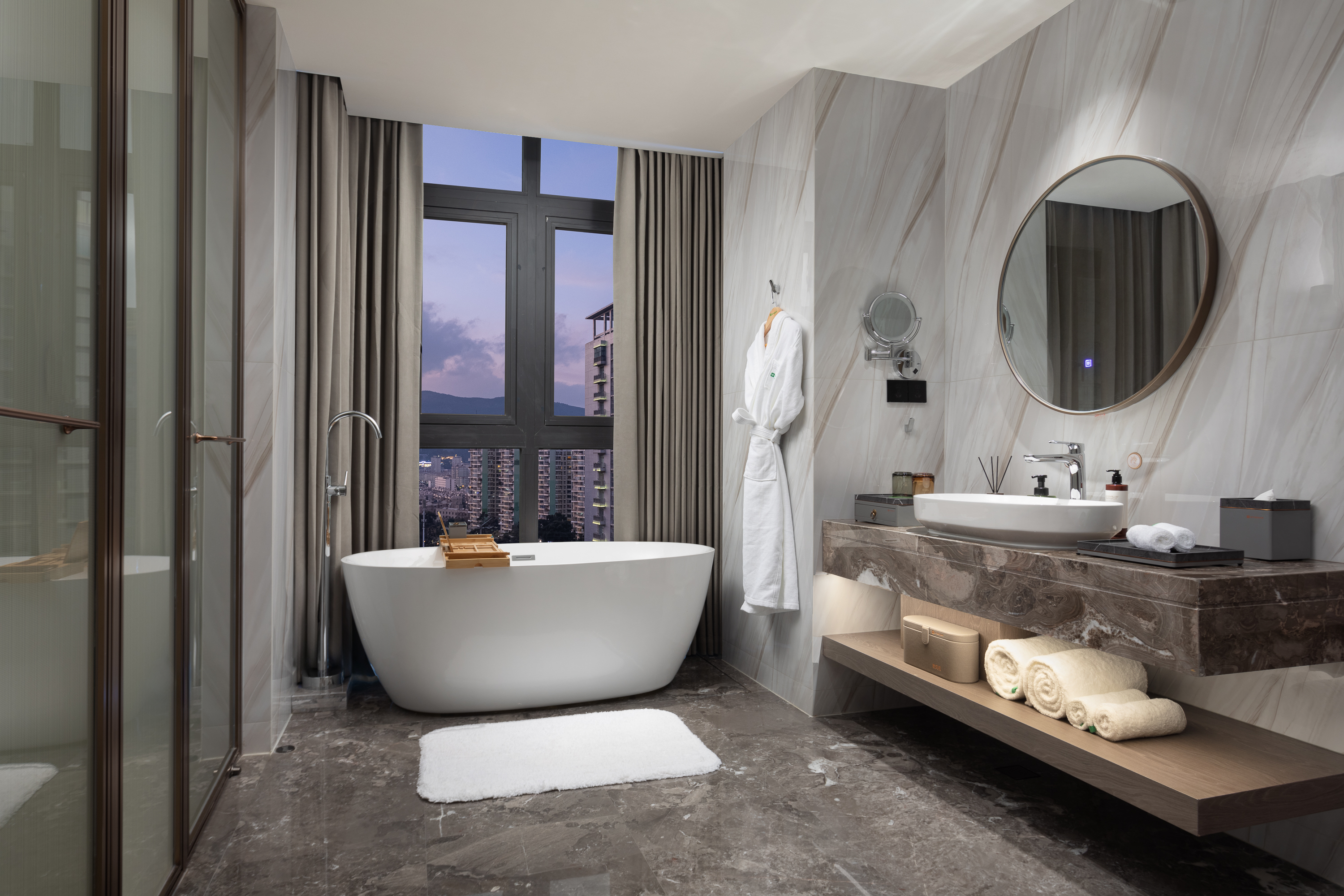 Guest room bath at the Wyndham Garden Kunming Panlong in Kunming, Other than US/Canada