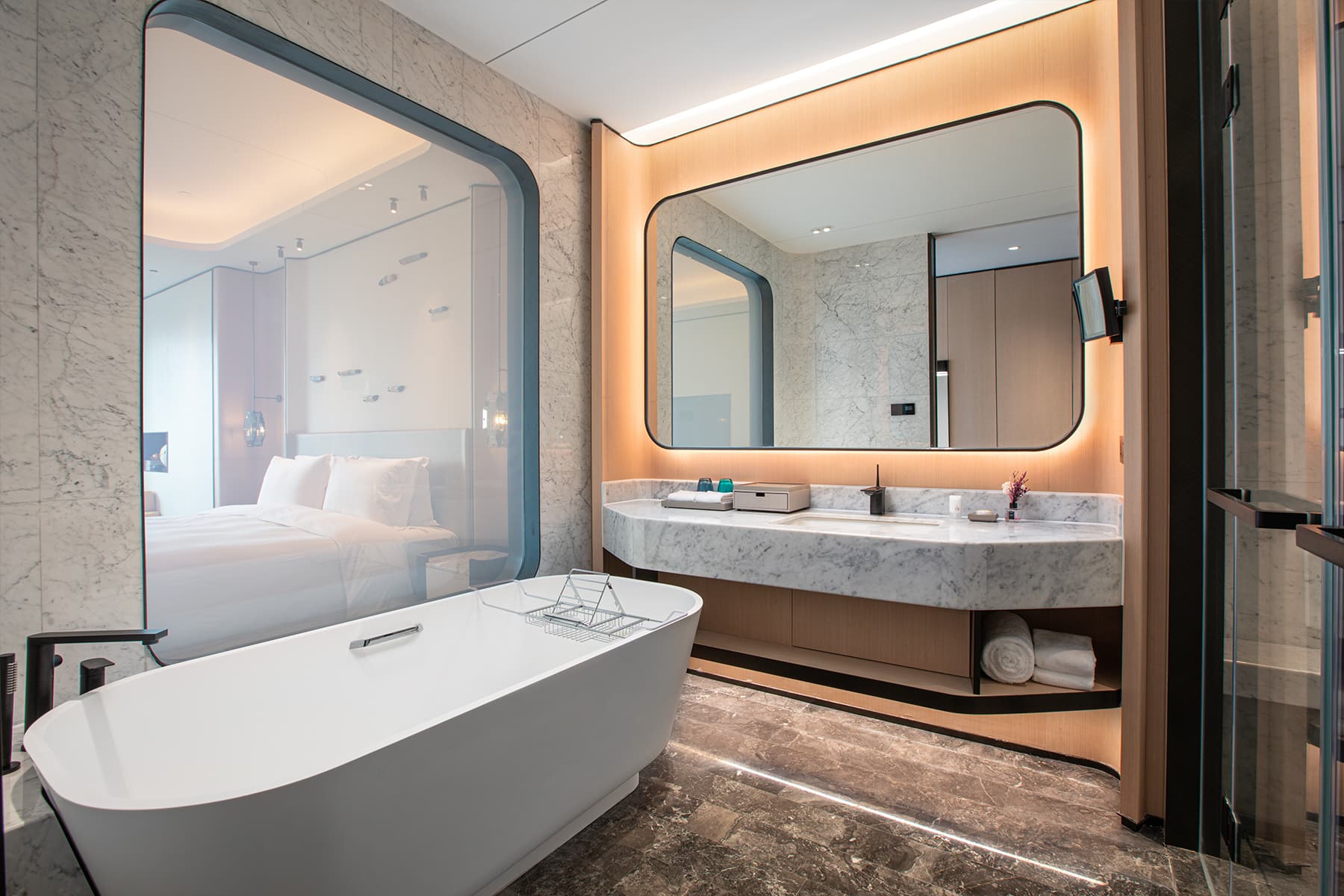 Guest room bath at the Wyndham Garden Nanjing Airport in Nanjing, Other than US/Canada