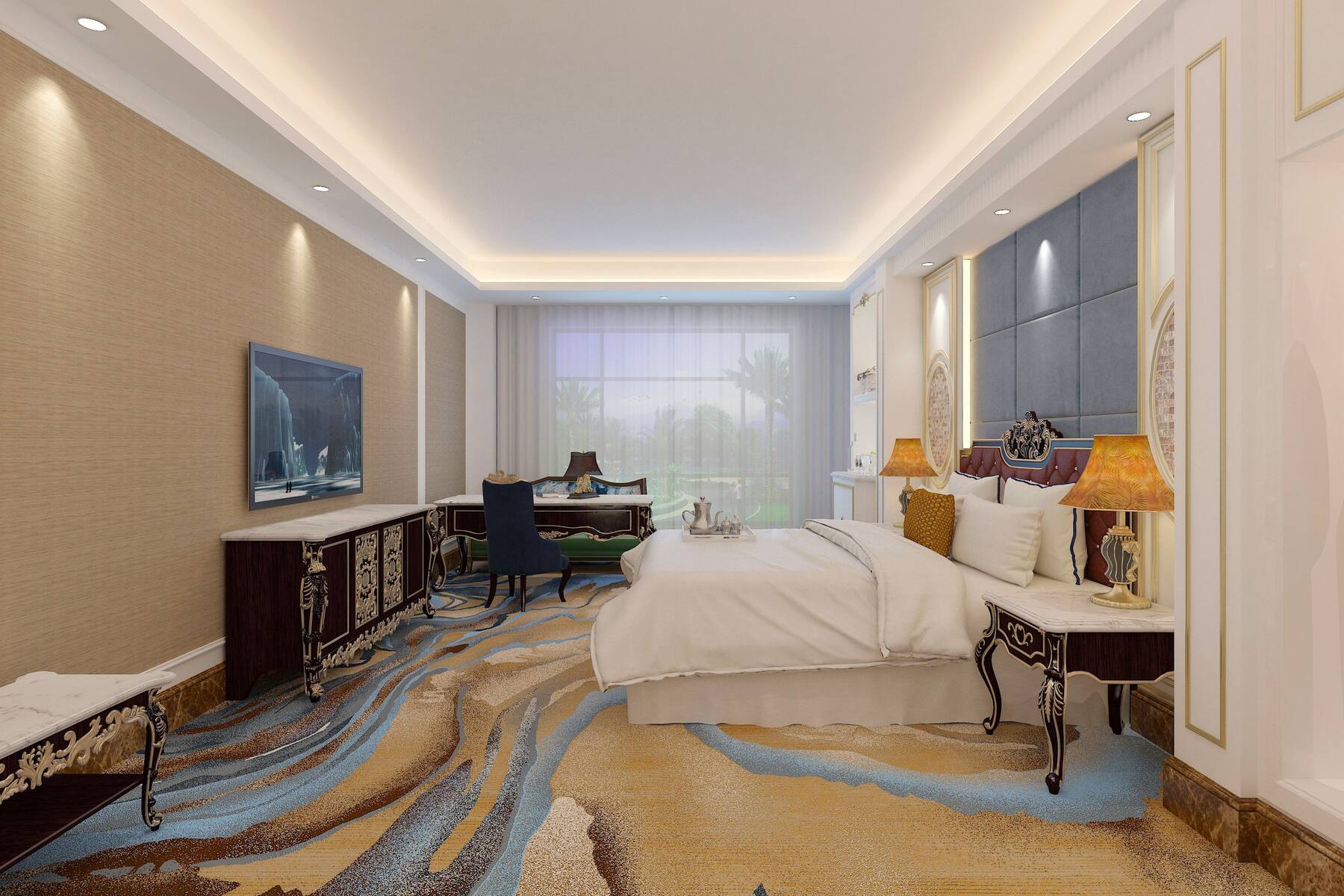 Guest room at the Wyndham Garden Shaxian in Sanming, Other than US/Canada