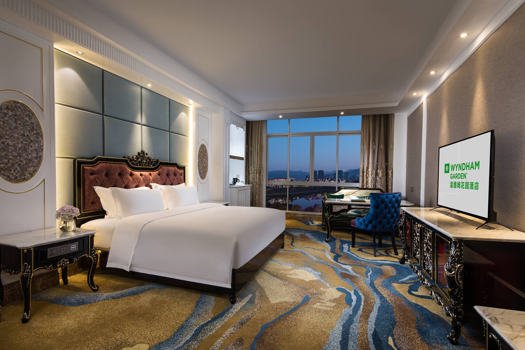 Guest room at the Wyndham Garden Shaxian in Sanming, Other than US/Canada