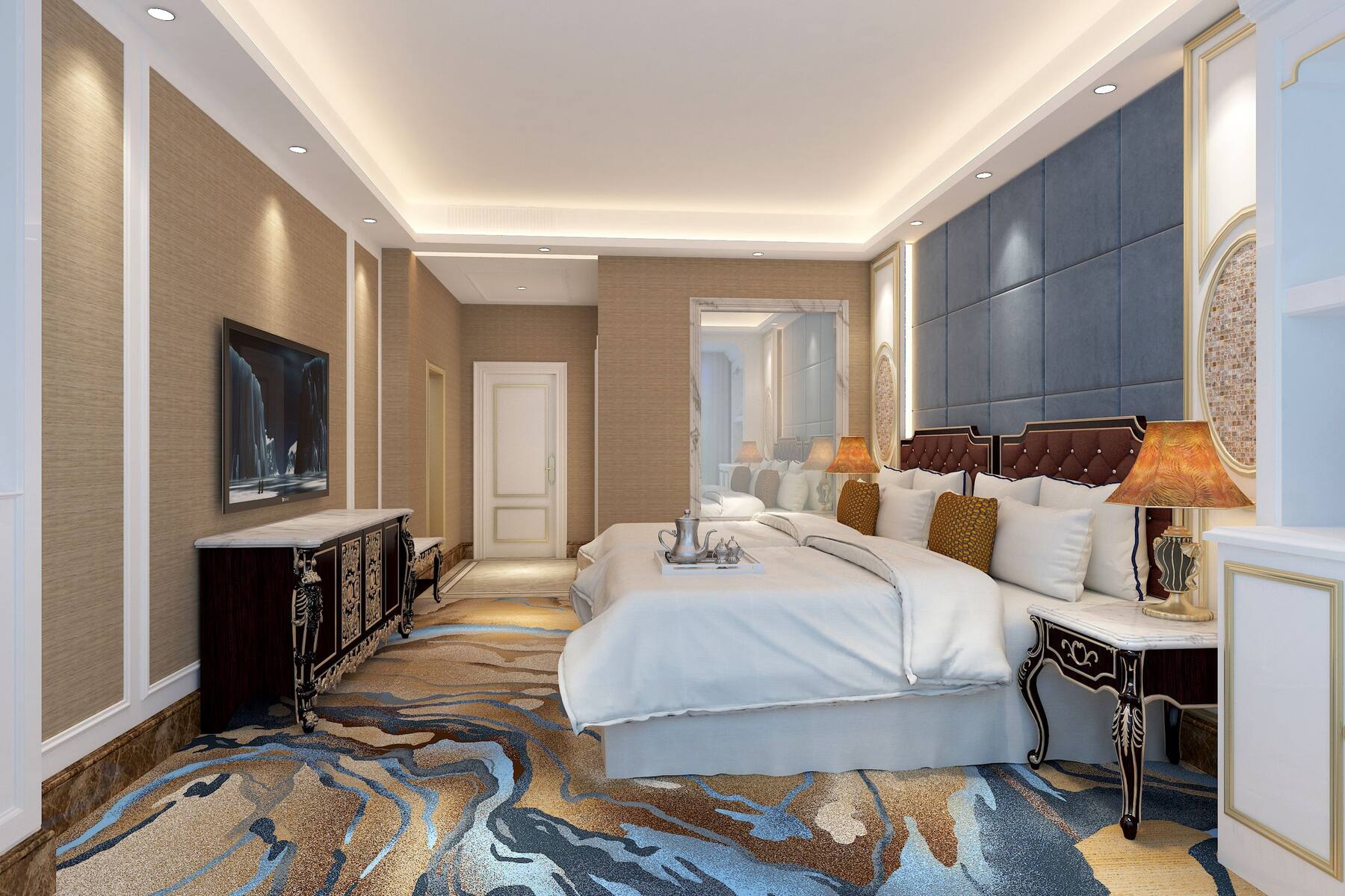 Guest room at the Wyndham Garden Shaxian in Sanming, Other than US/Canada