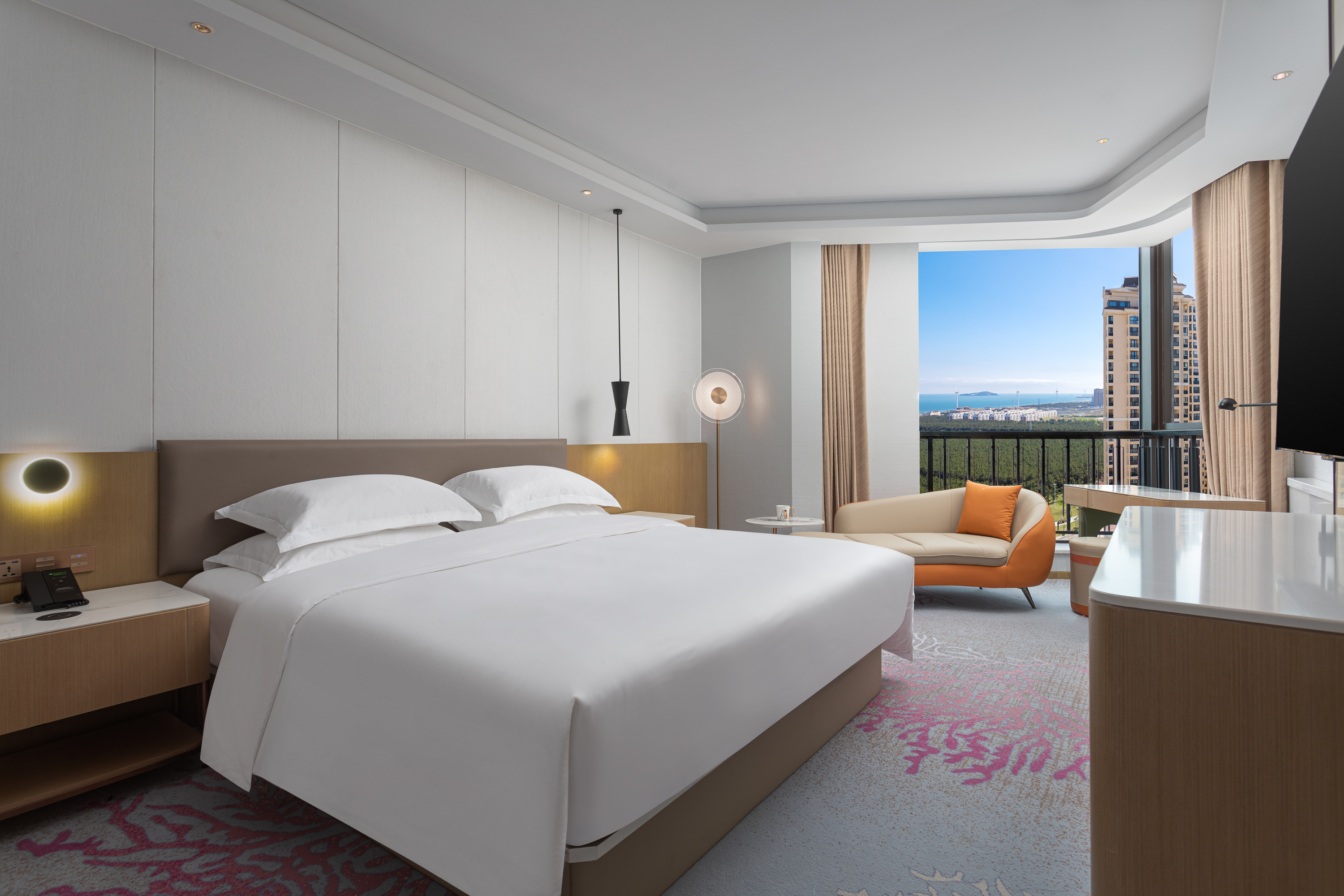 Guest room at the Wyndham Garden Weihai Dream Sea in Weihai, Other than US/Canada