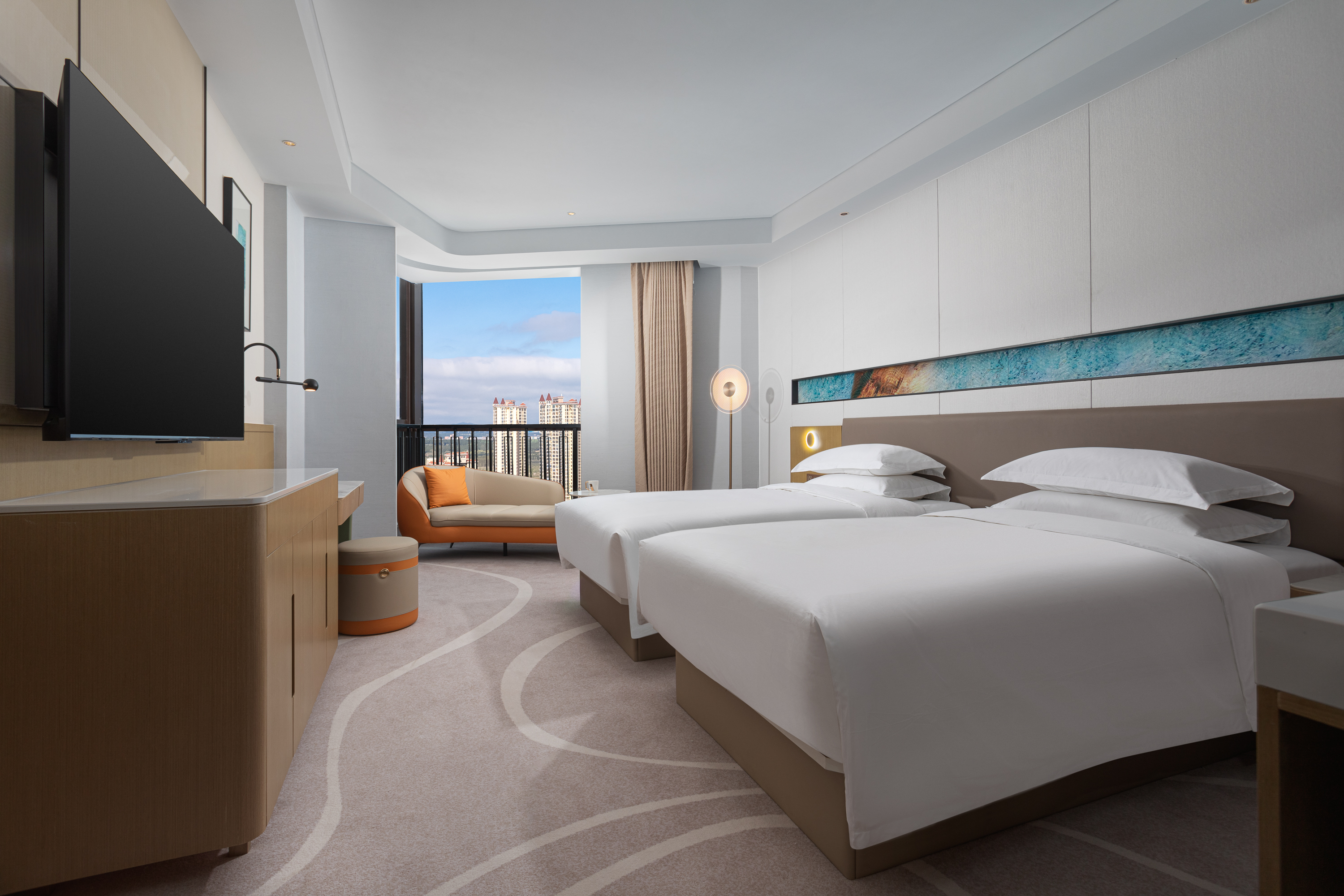 Guest room at the Wyndham Garden Weihai Dream Sea in Weihai, Other than US/Canada