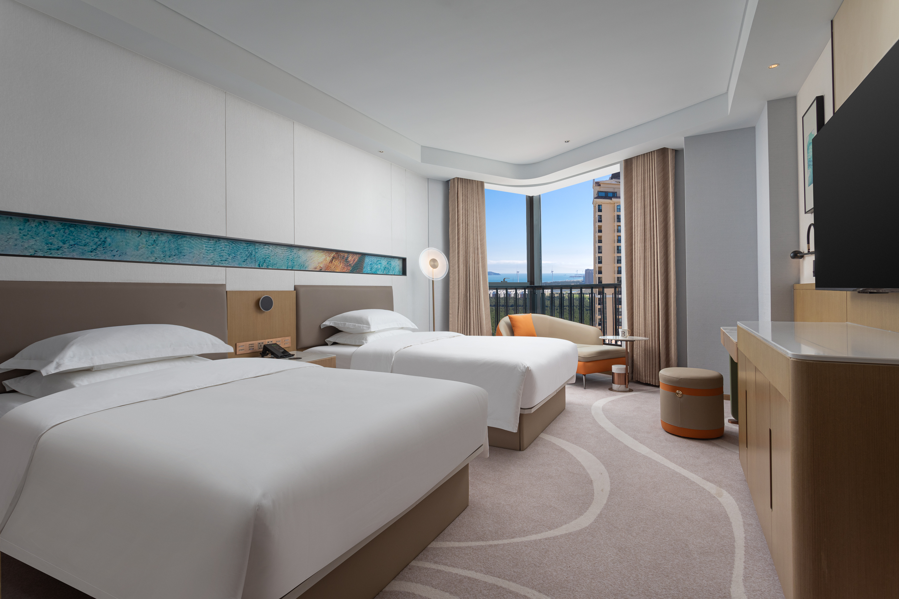 Guest room at the Wyndham Garden Weihai Dream Sea in Weihai, Other than US/Canada