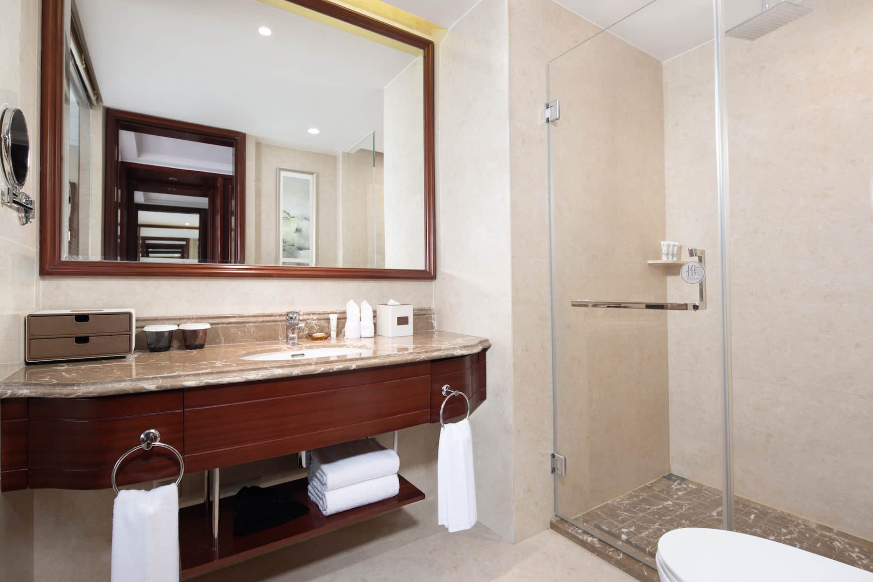 Guest room bath at the Wyndham Garden Wuxi Huishan in WUXI, Other than US/Canada