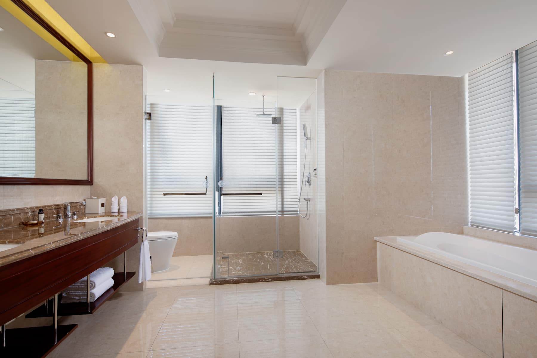 Guest room bath at the Wyndham Garden Wuxi Huishan in WUXI, Other than US/Canada