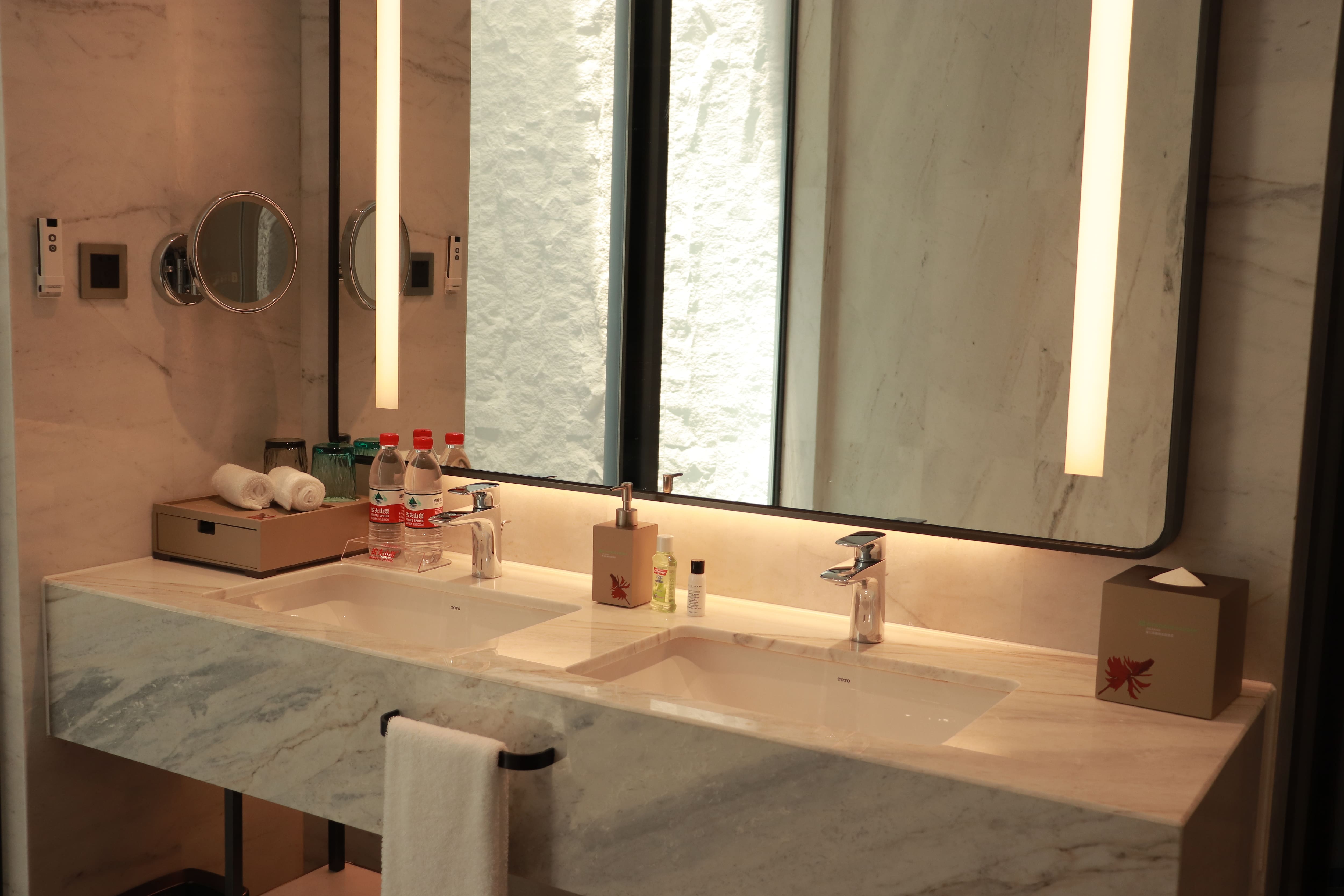 Guest room bath at the Wyndham Garden Jinjiang in Xishuangbanna Dai Autonomous P, Other than US/Canada