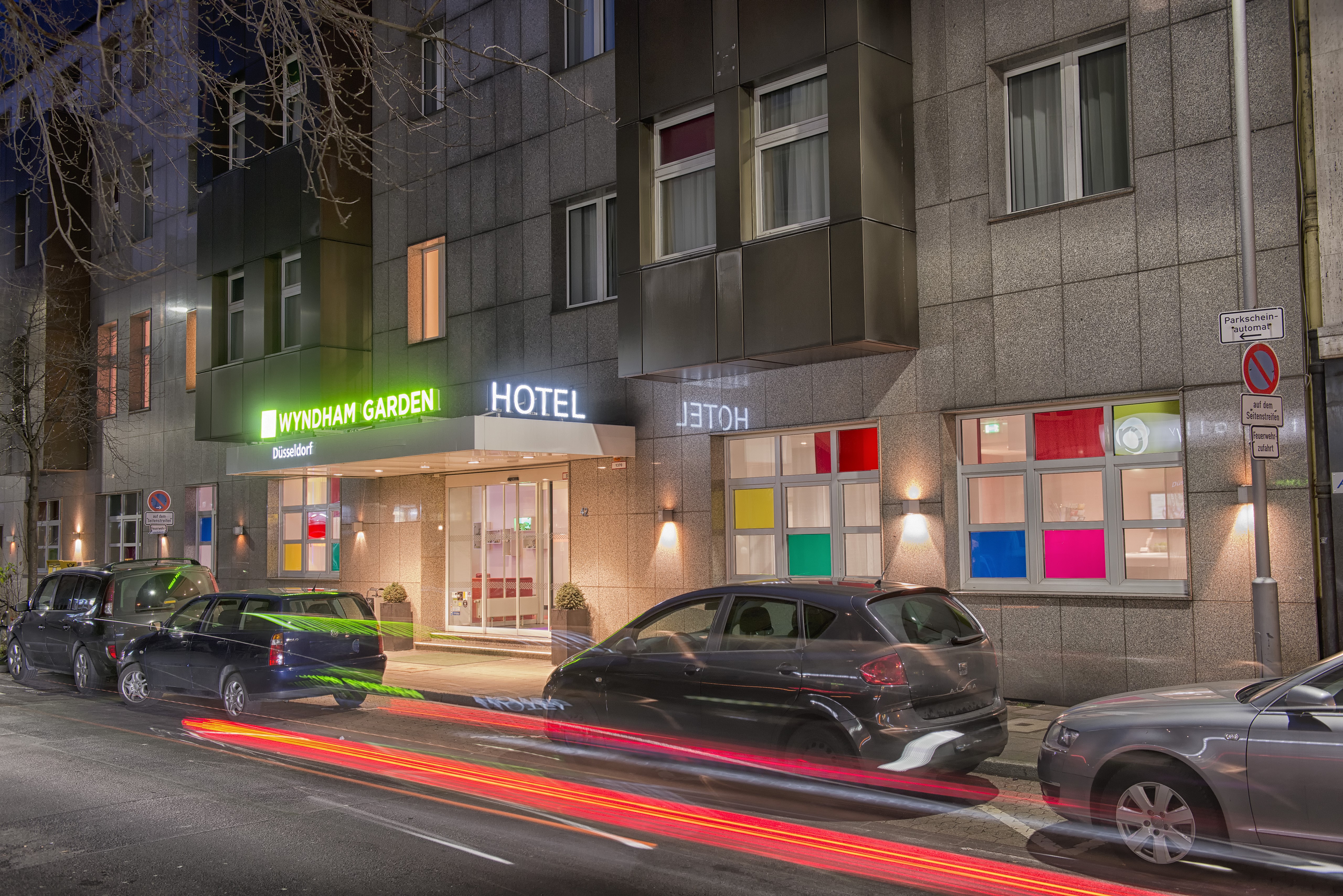 Exterior of Wyndham Garden Duesseldorf City Centre Koenigsallee hotel in Dusseldorf, Other than US/Canada